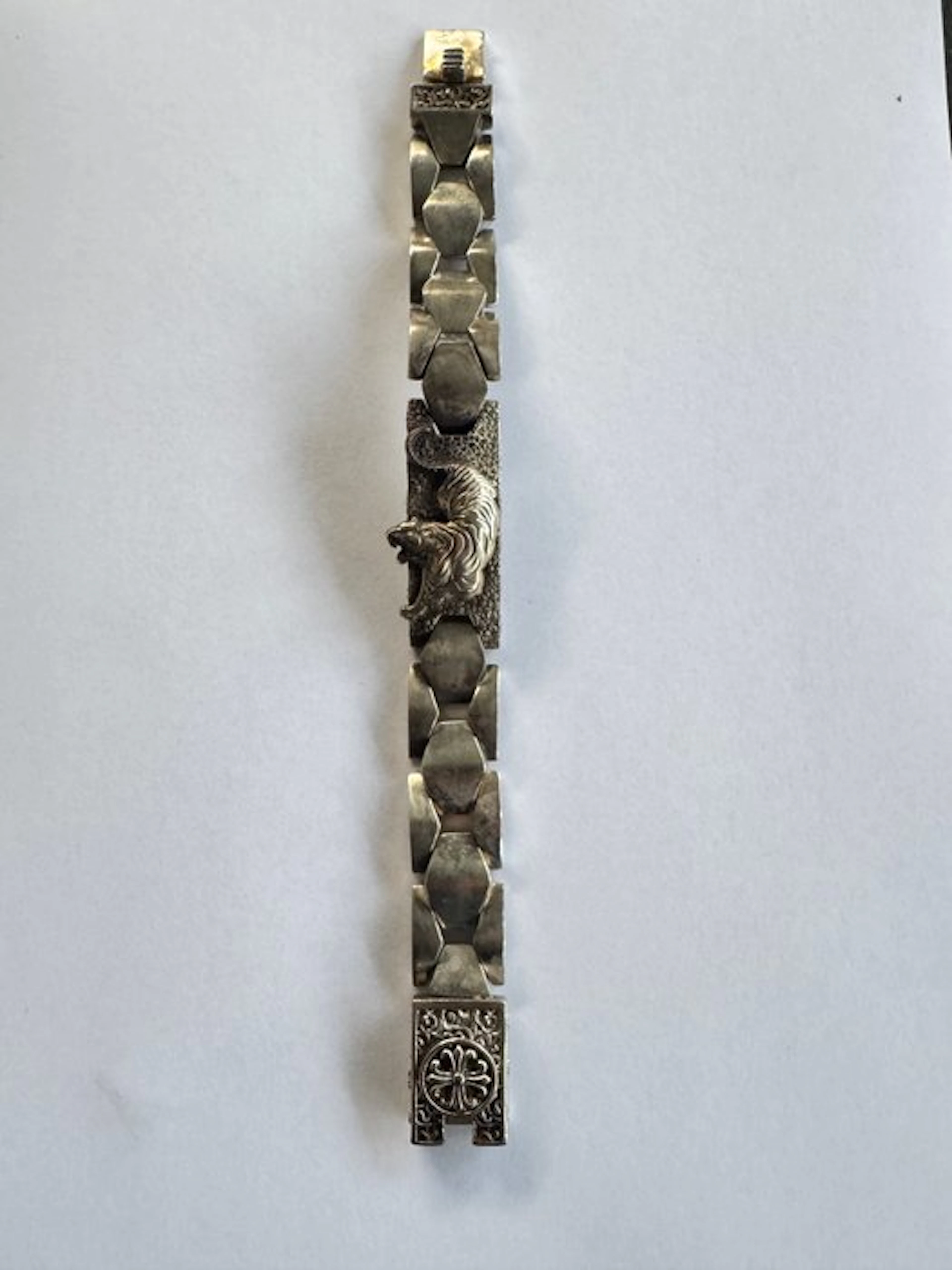 No reserve price - Bracelet Tiger sterling silver bracelet