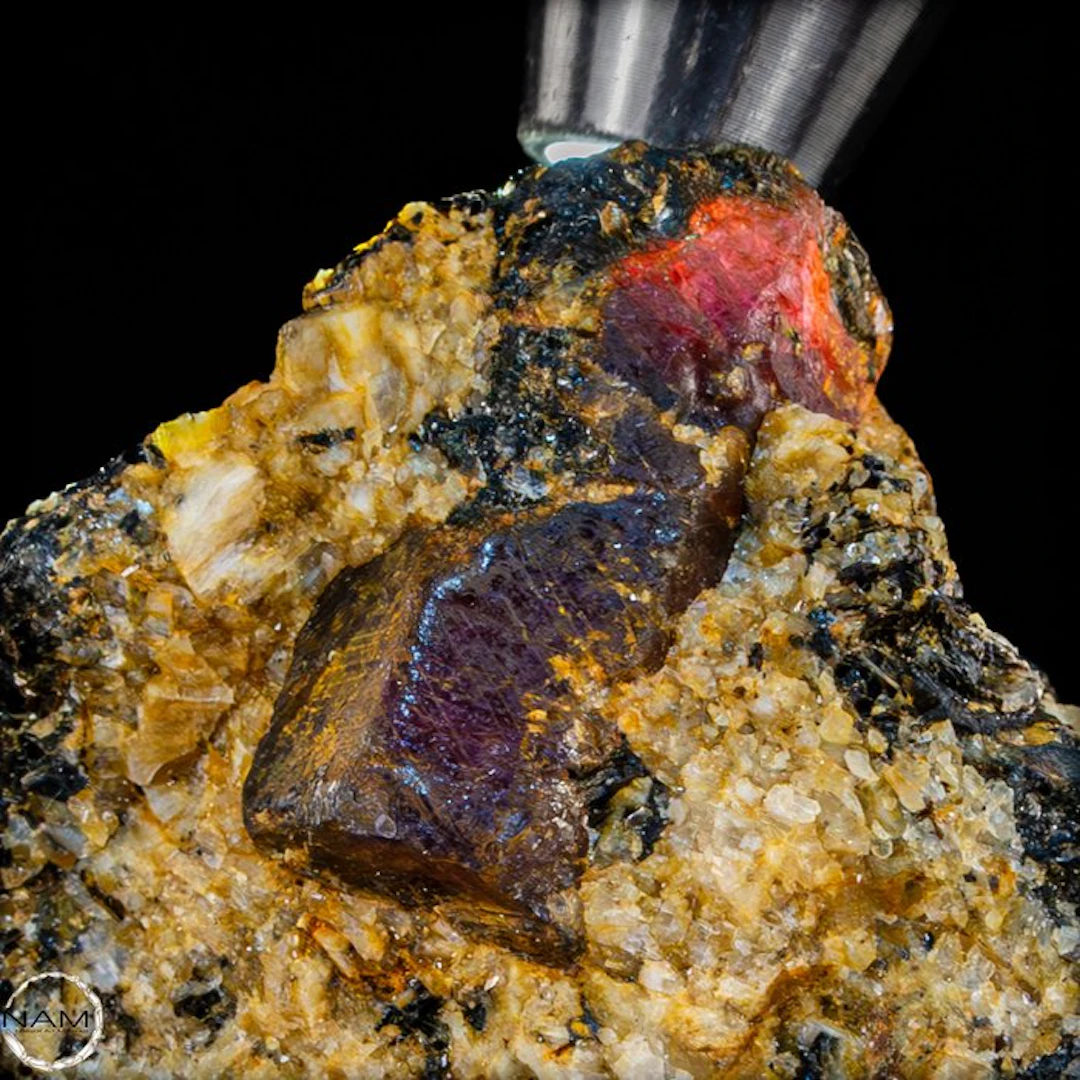 Rarer natural ruby rough crystal on matrix – Intensely...