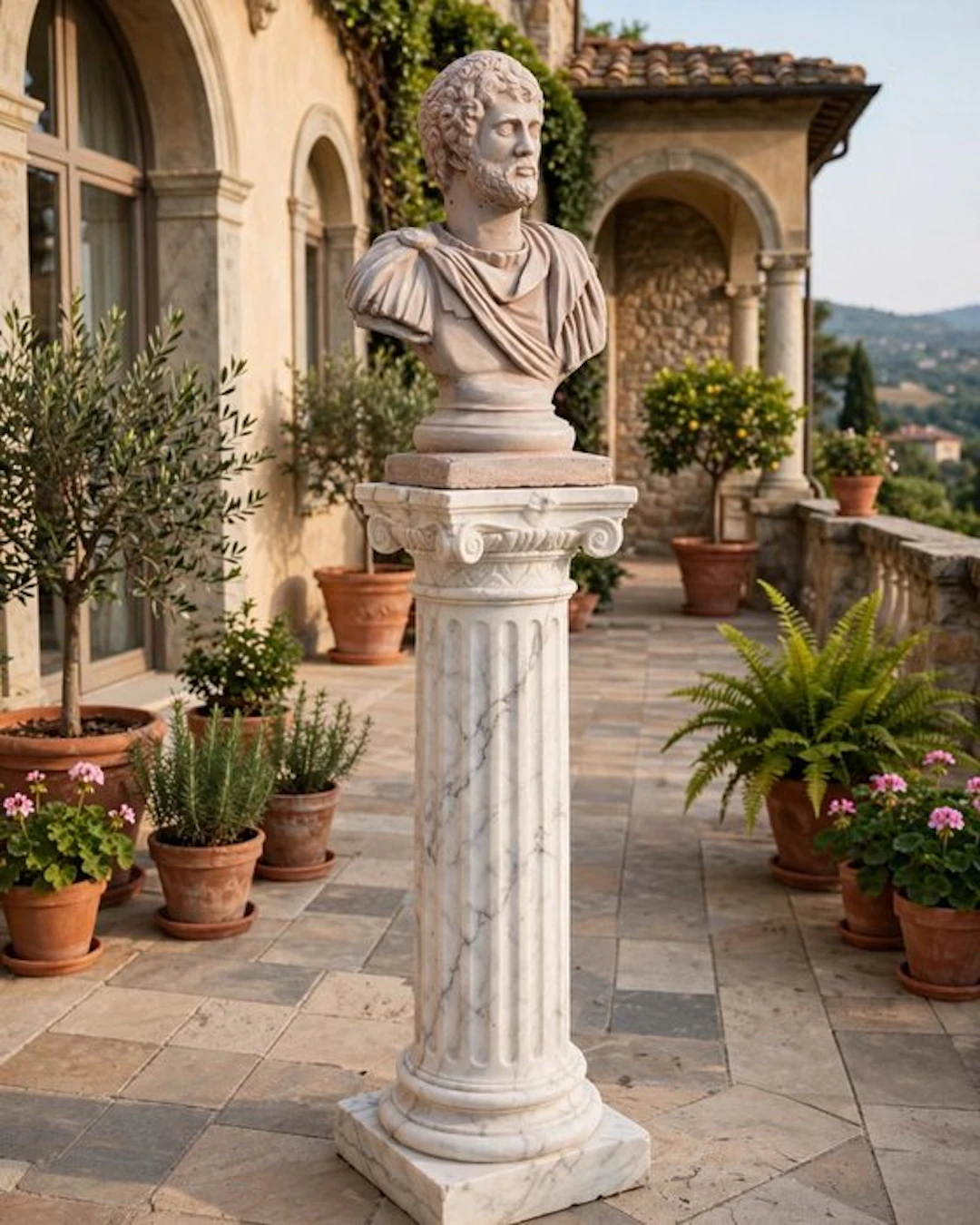 Sculpture, Busto imperatore romano Adriano - 42 cm - Stone