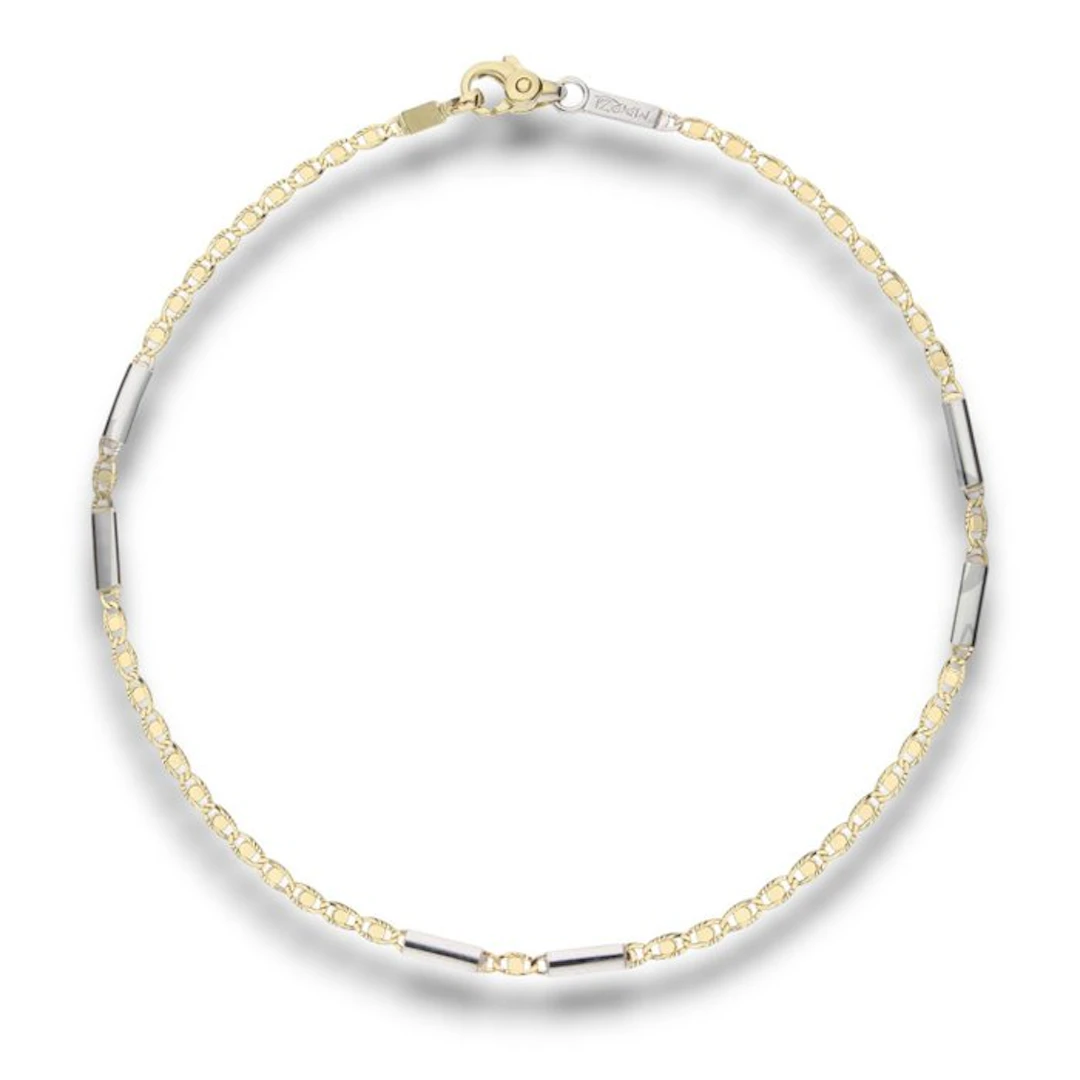 Bracelet - 18 kt. Yellow gold, White gold - Chain bracelet 2.4 g