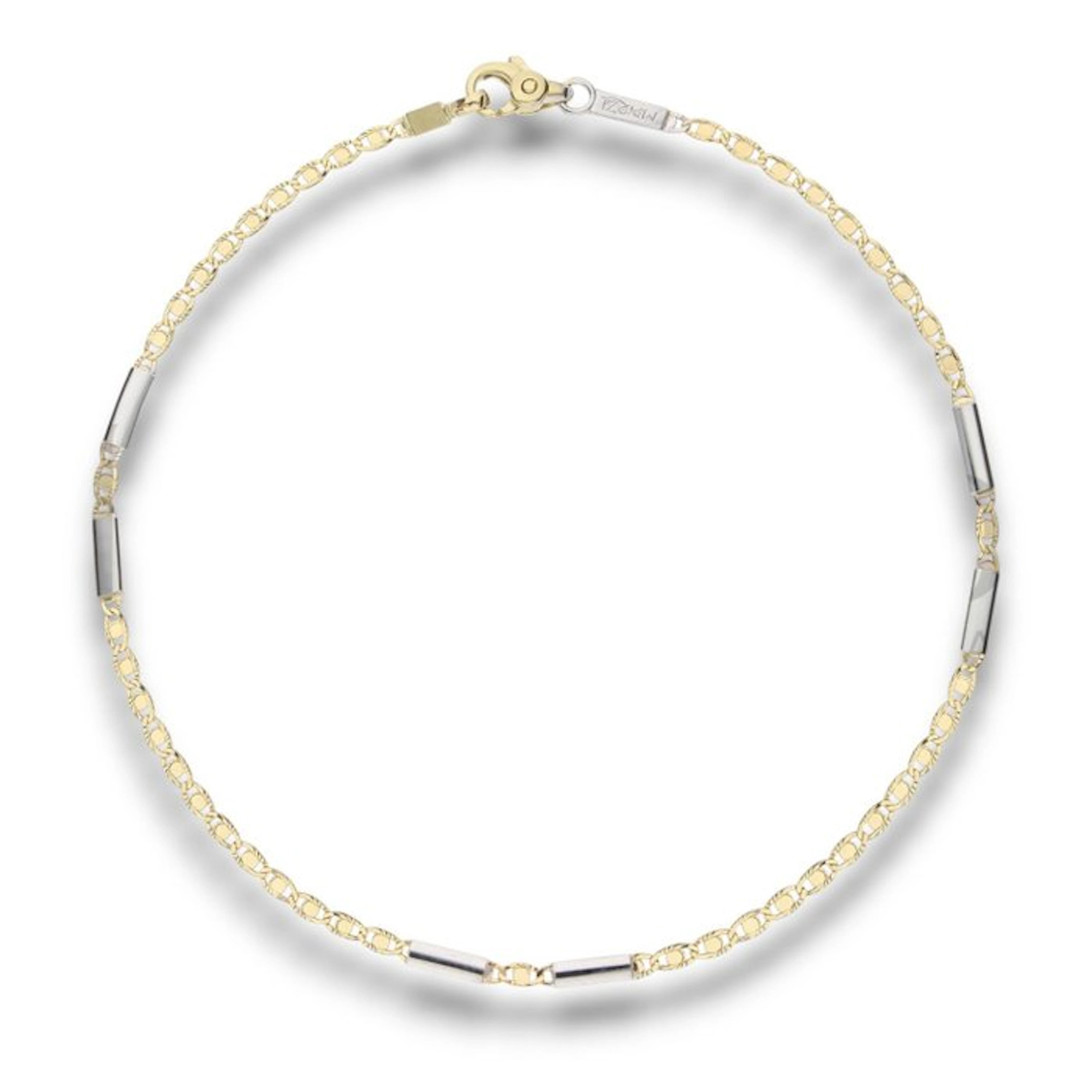 Bracelet - 18 kt. Yellow gold, White gold - Chain bracelet 2.4 g