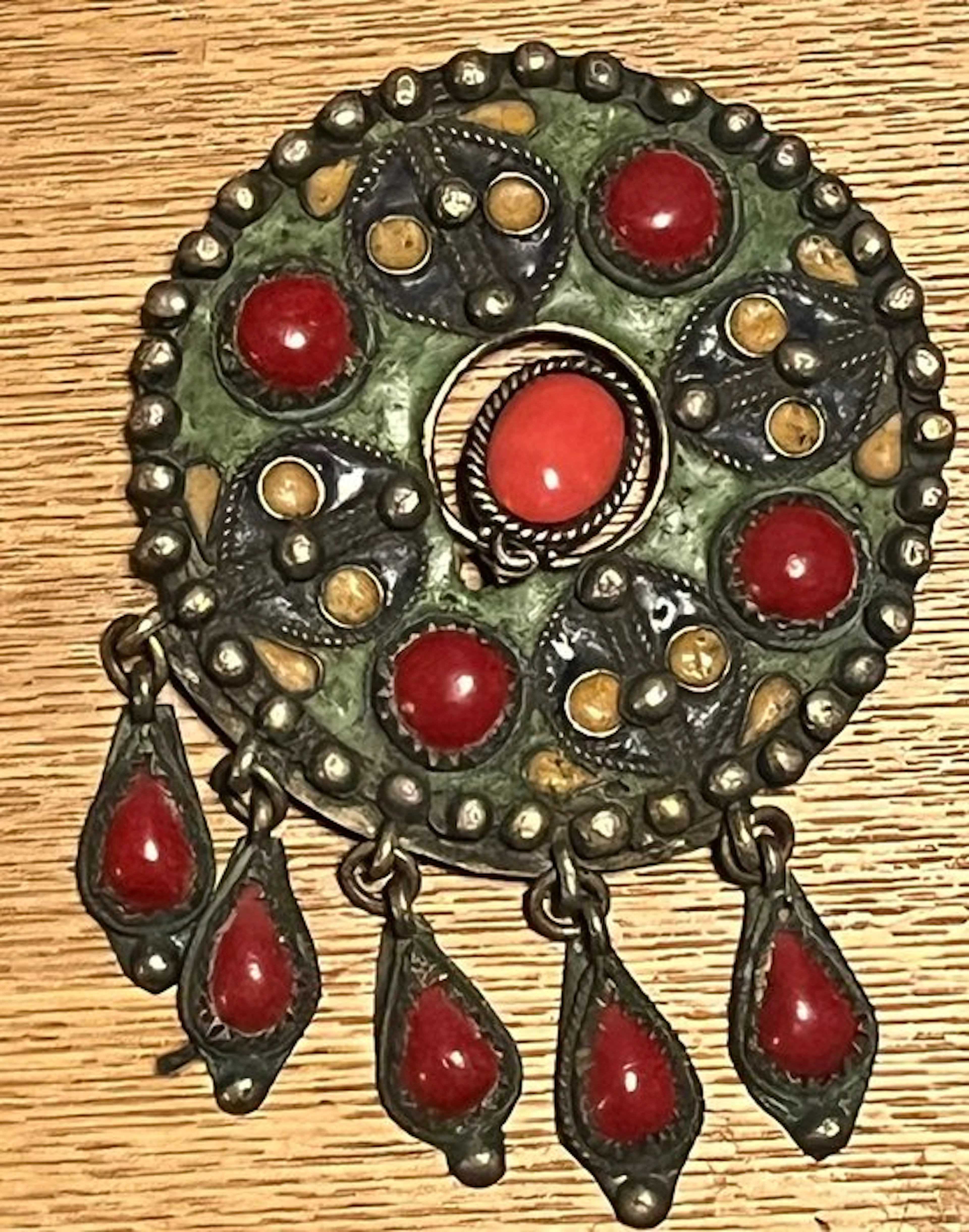 ancient Kabyle, Algeria, Islamic art, orientalist - Plaque - silvery metal