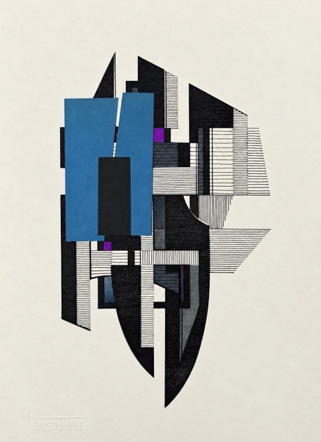 Eugène Eechaut (1928-2019) - Abstract ink composition