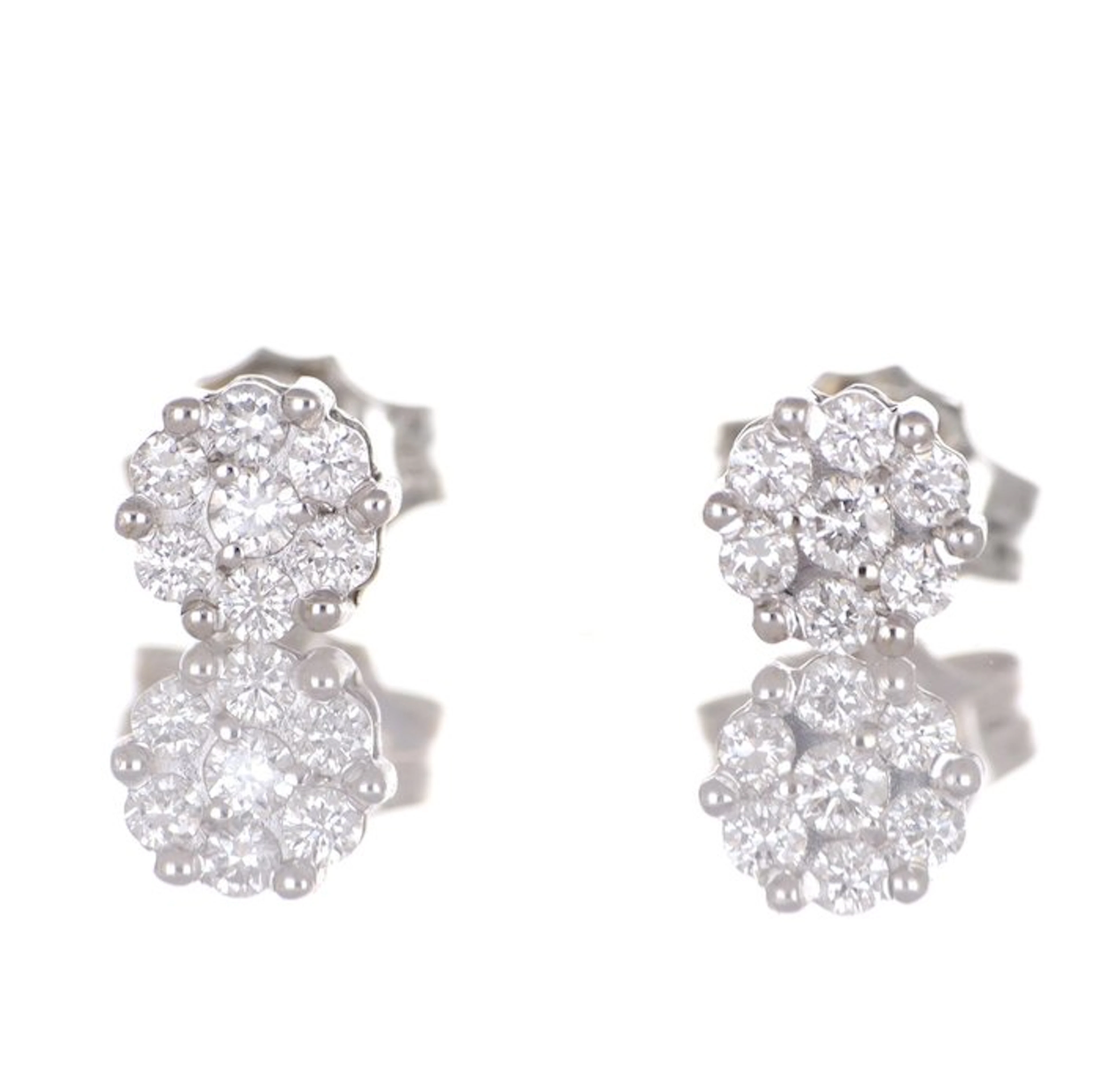 No reserve price - Earrings - 18 kt. White gold Diamond (Natural)