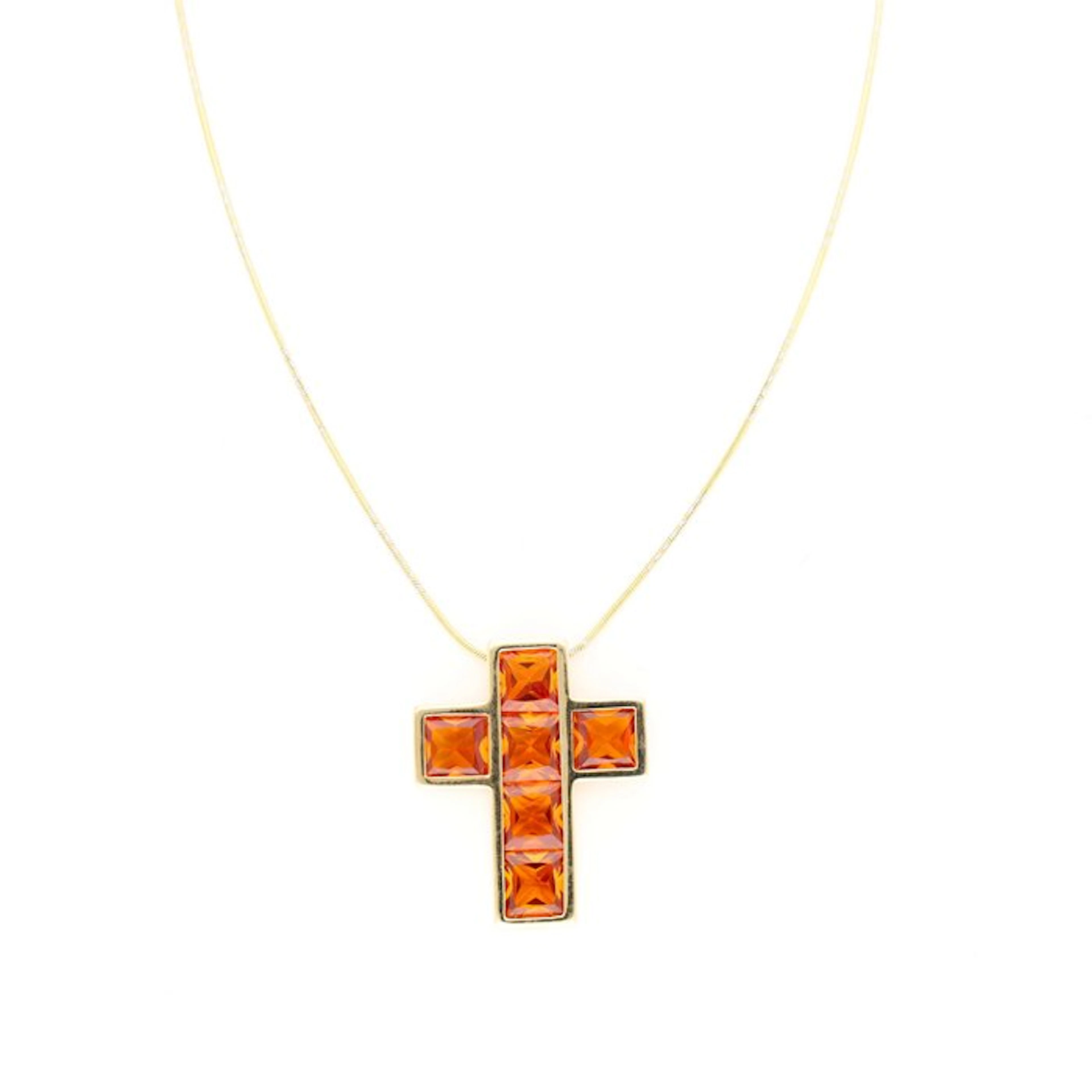 Necklace - 18 kt. Yellow gold - Sapphire