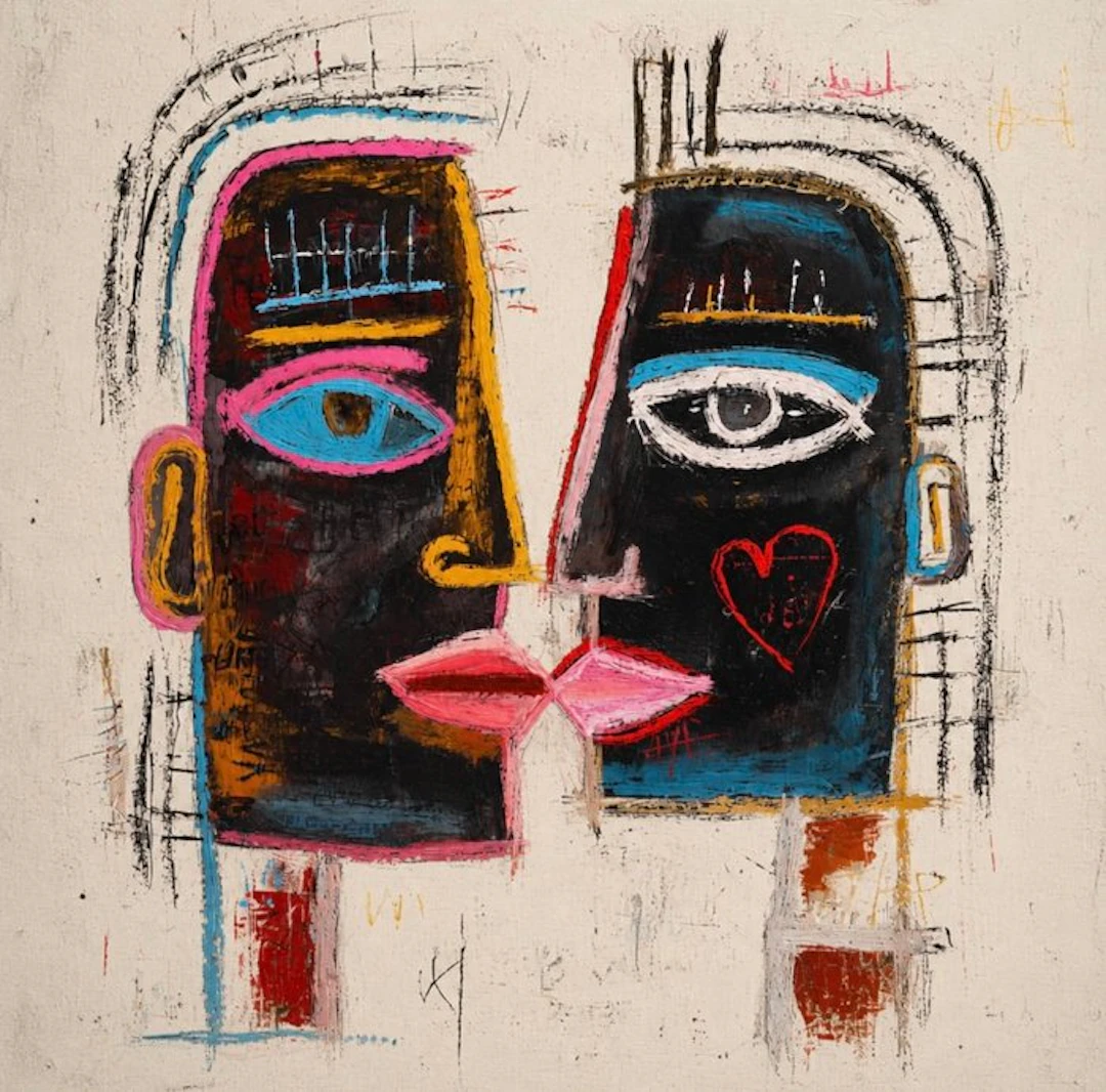 Eric Brumette - KISS ME LIKE BASQUIAT 69 - Toile L - LIMITED EDITION