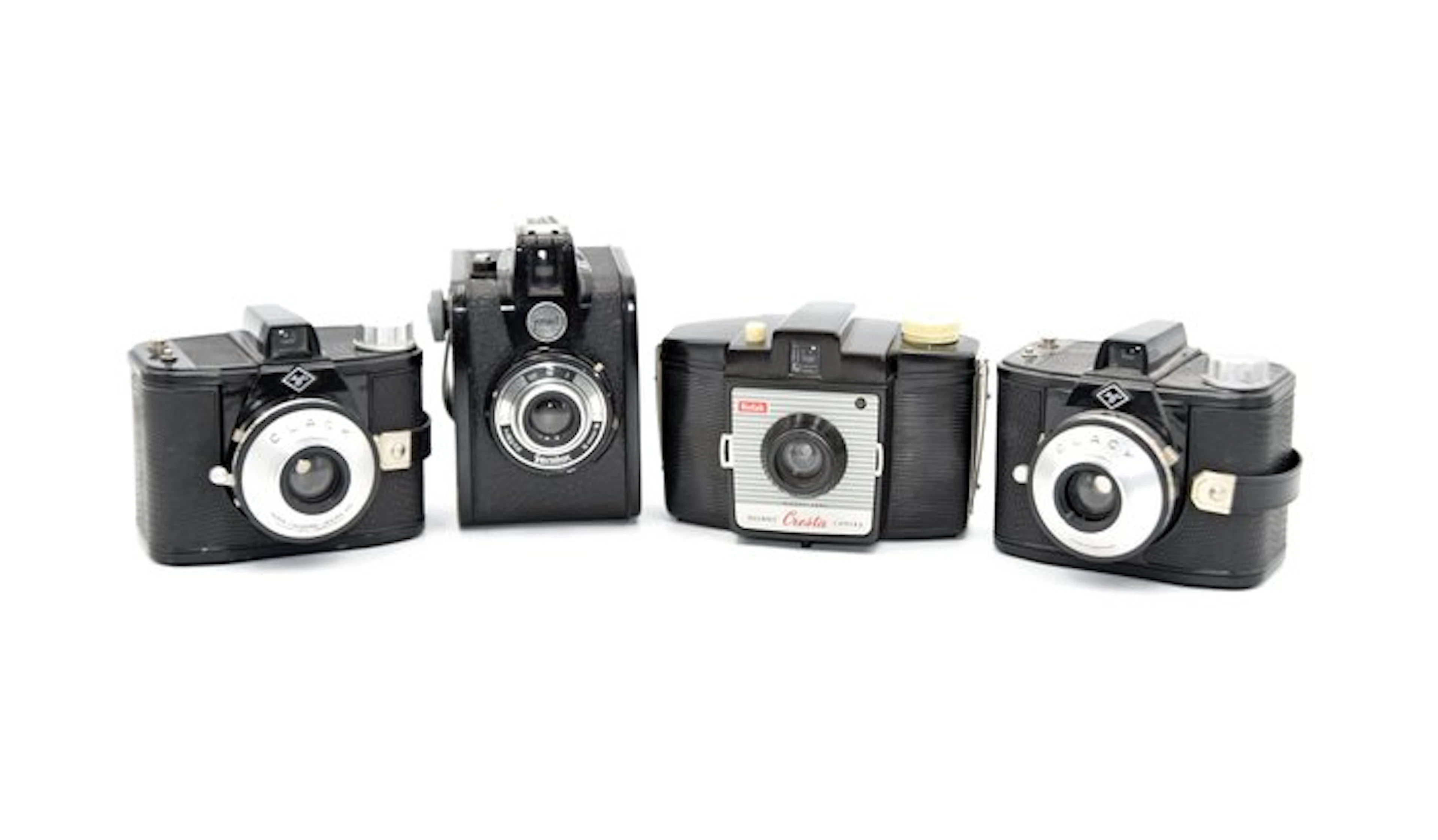 Agfa, Gevaert, Kodak Clack (x2) / Gevabox / Brownie Cresta Analogue camera