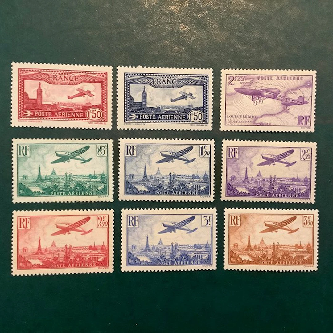 France 1930/1936 - Airmail: 3 consecutive airmail issues...