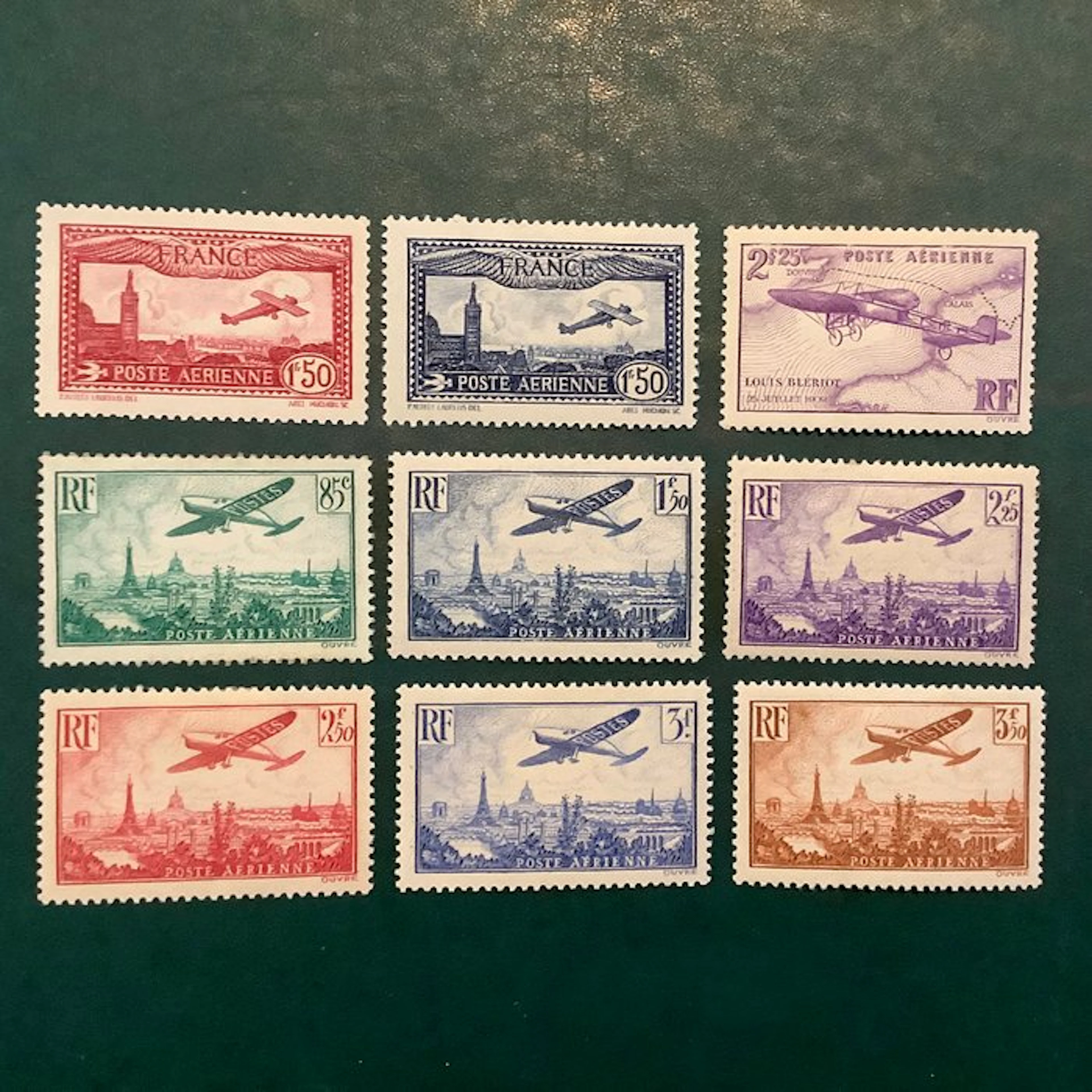 France 1930/1936 - Airmail: 3 consecutive airmail issues...