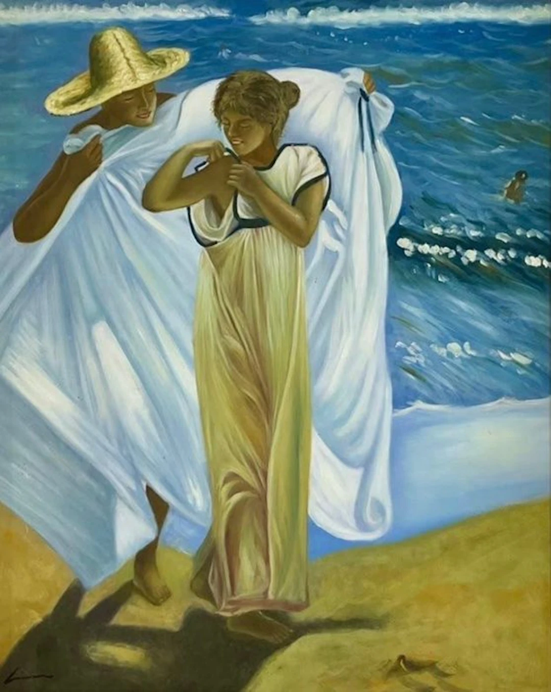 Joaquín Sorolla (XX), seguidor de - Saliendo del Baño