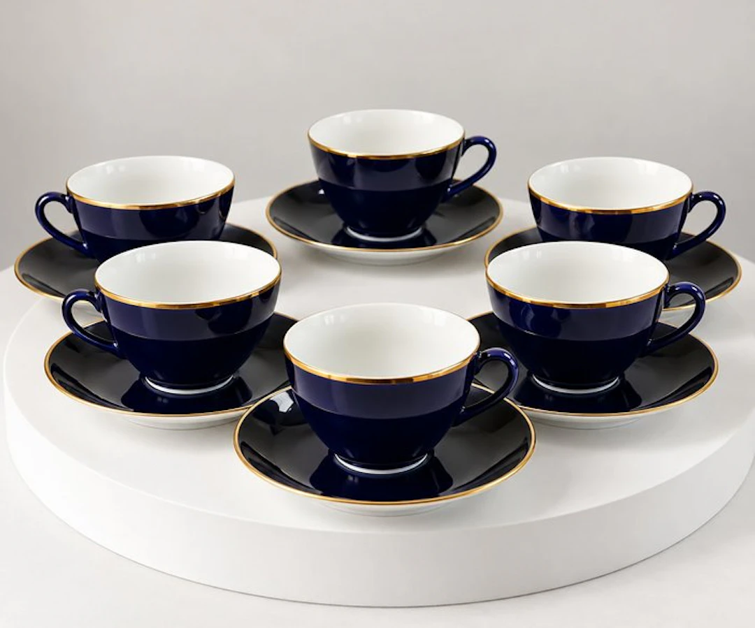 Lomonosov Imperial Porcelain Factory - Coffee set for 6...