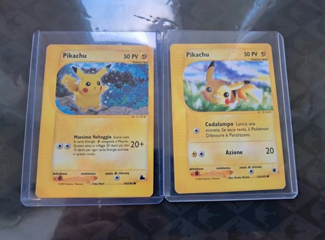 Pokémon - 2 Card - Pikachu 124/165 - 84/144 First edition - Various sets