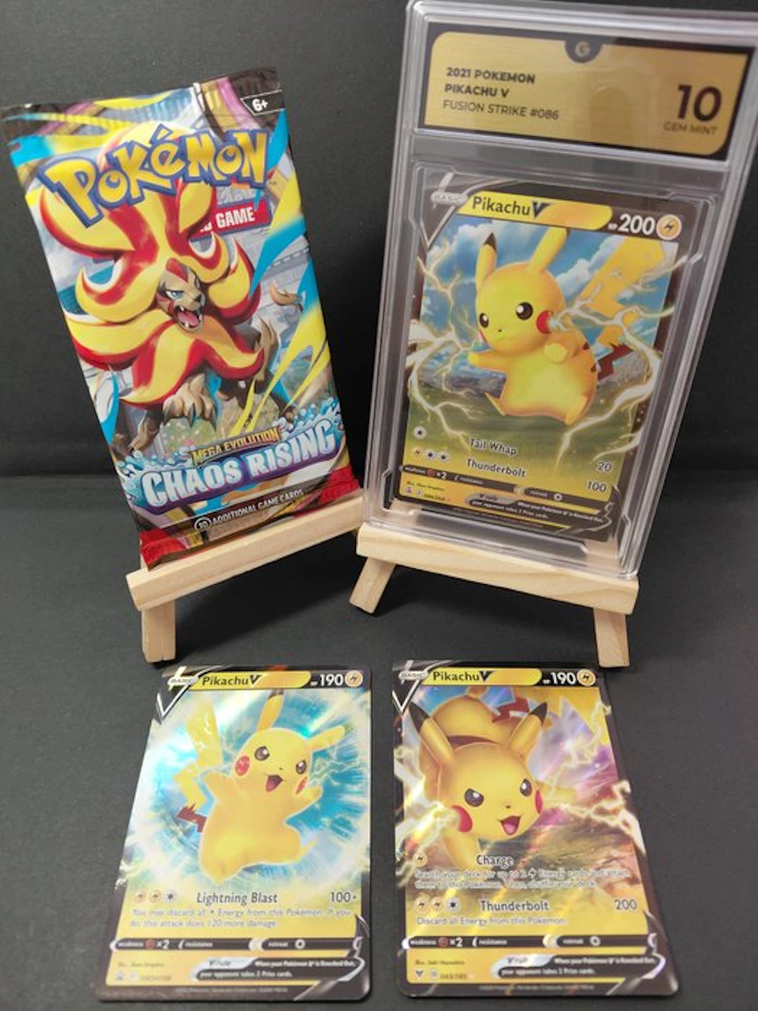 Pokémon - 4 Graded card - Pikachu 086 Promo card