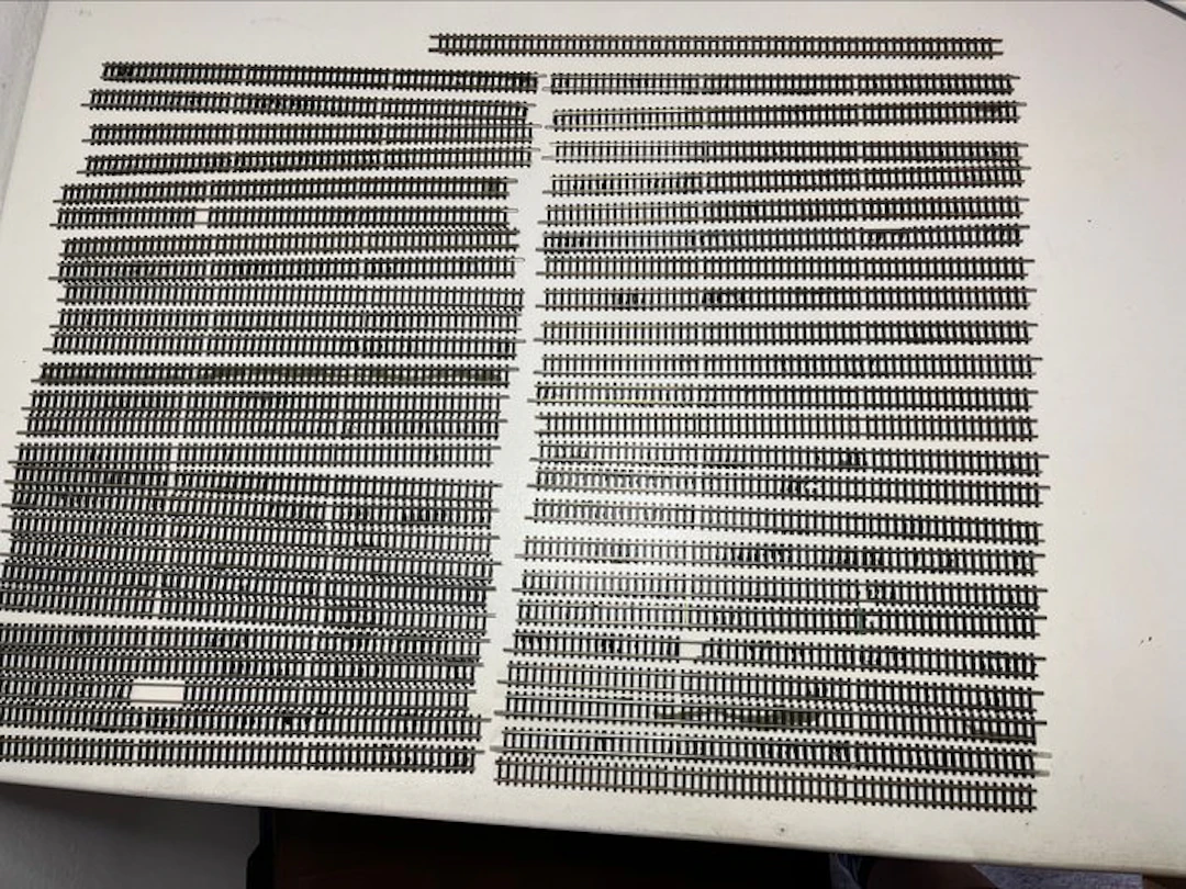 Trix N - Model train tracks (50) - 50 straight track pieces