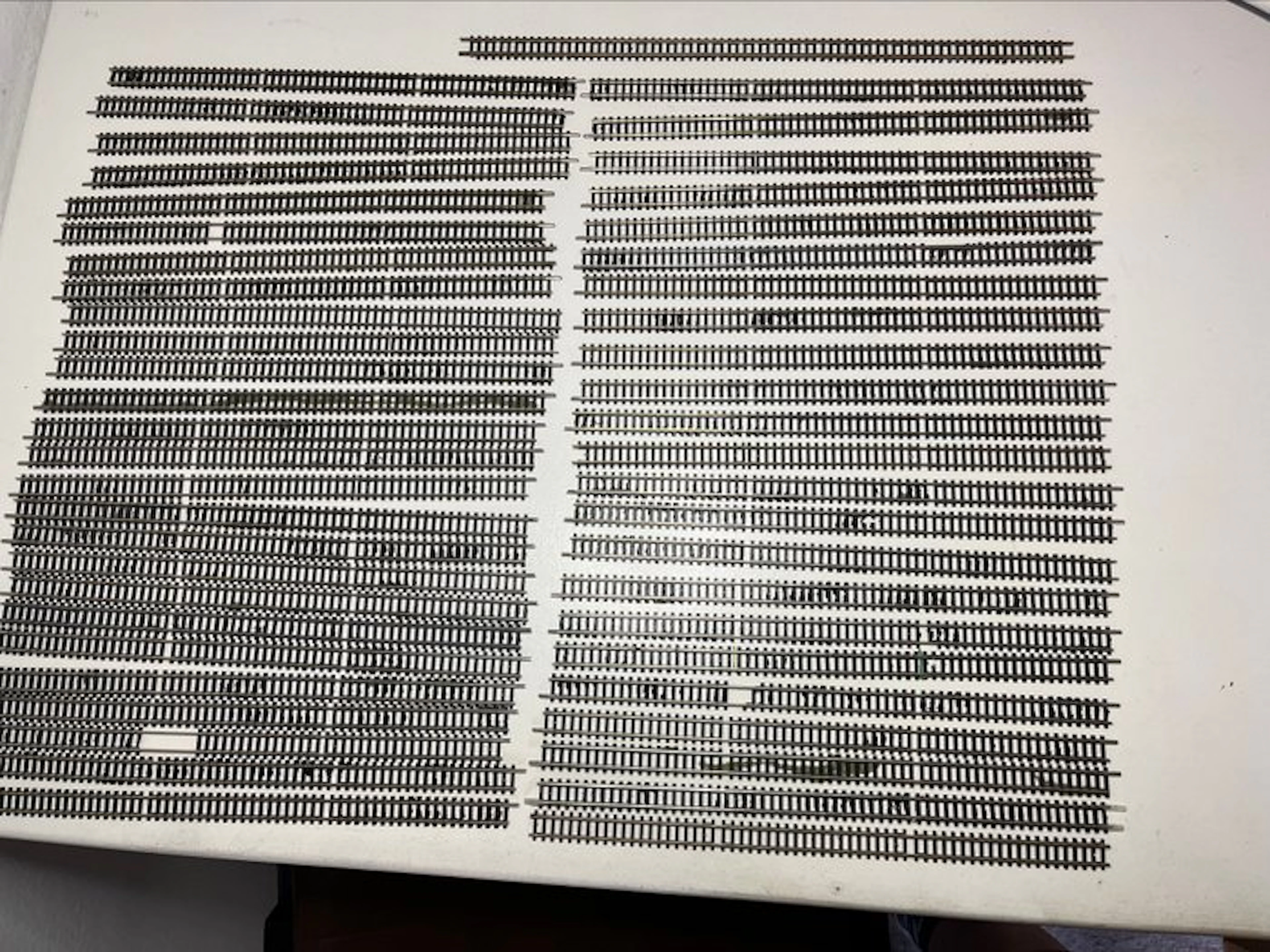 Trix N - Model train tracks (50) - 50 straight track pieces