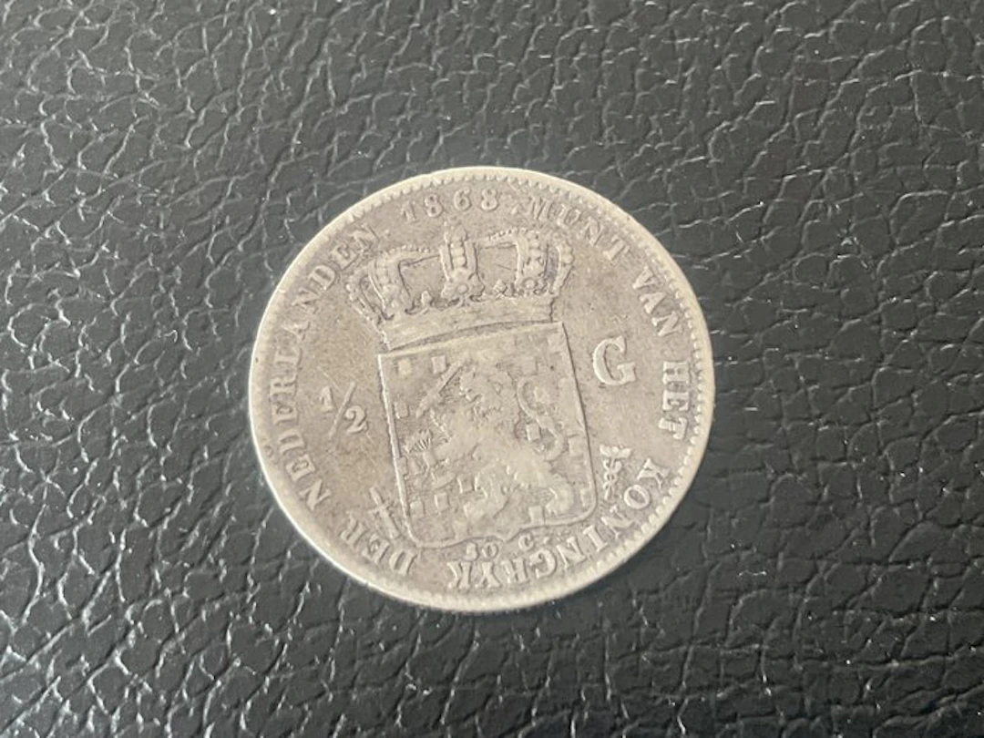 Netherlands. Willem III. 1/2 Gulden 1868 (No reserve price)