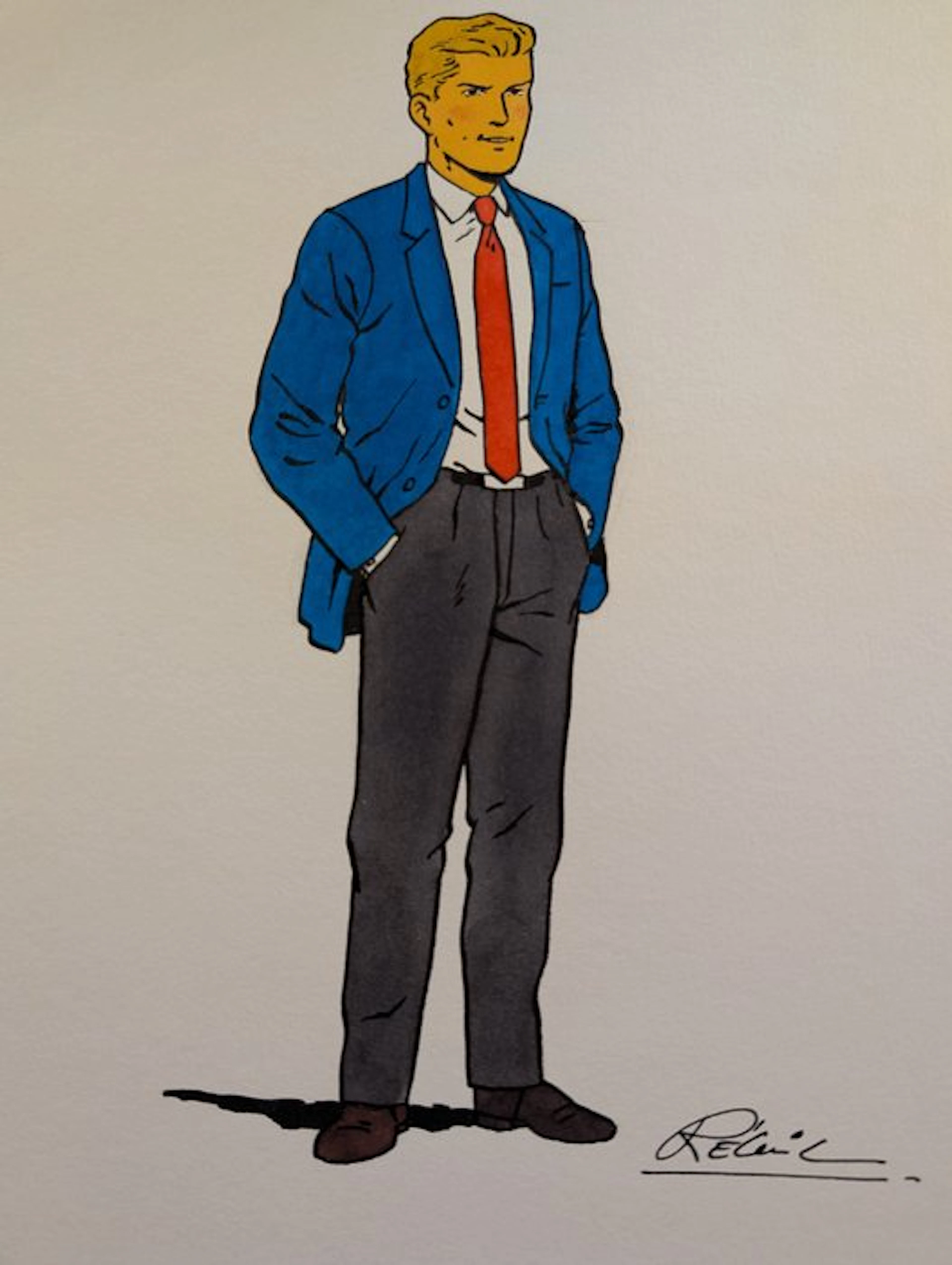 Regric - 1 Original colour drawing - Lefranc