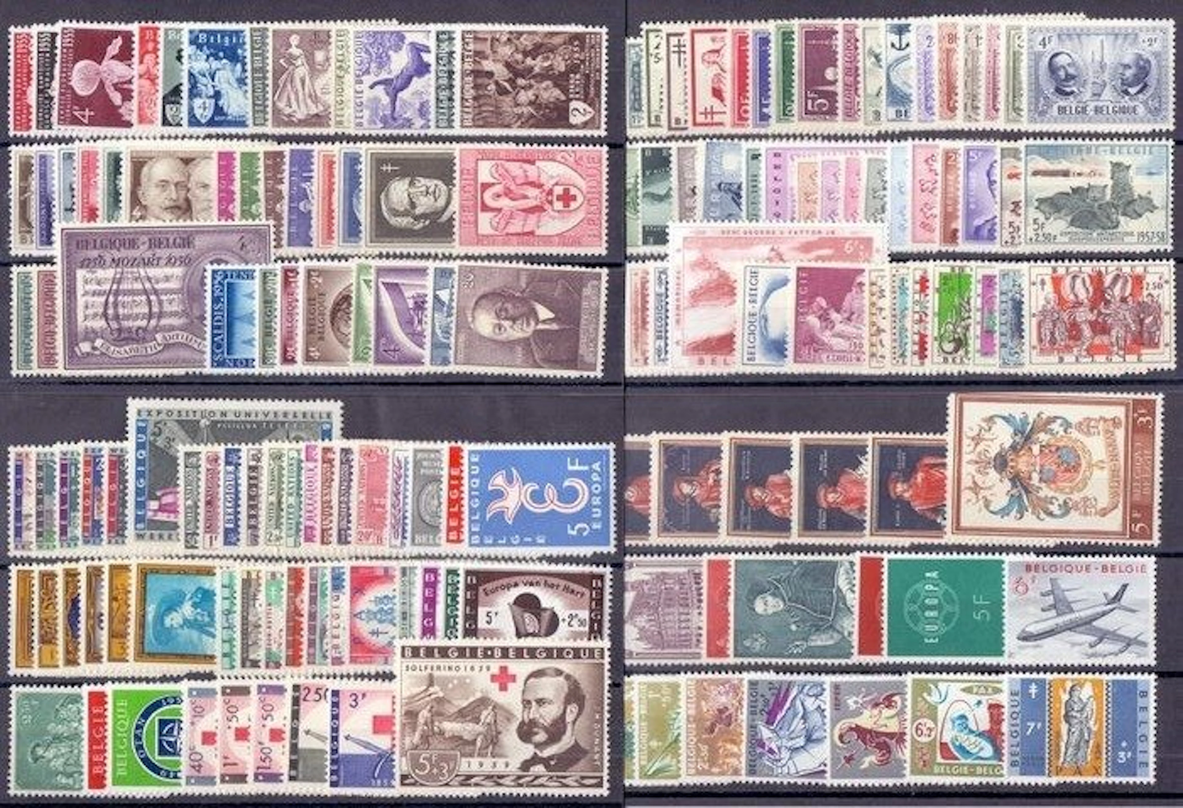 Belgium 1955/1959 - 5 Almost complete volumes