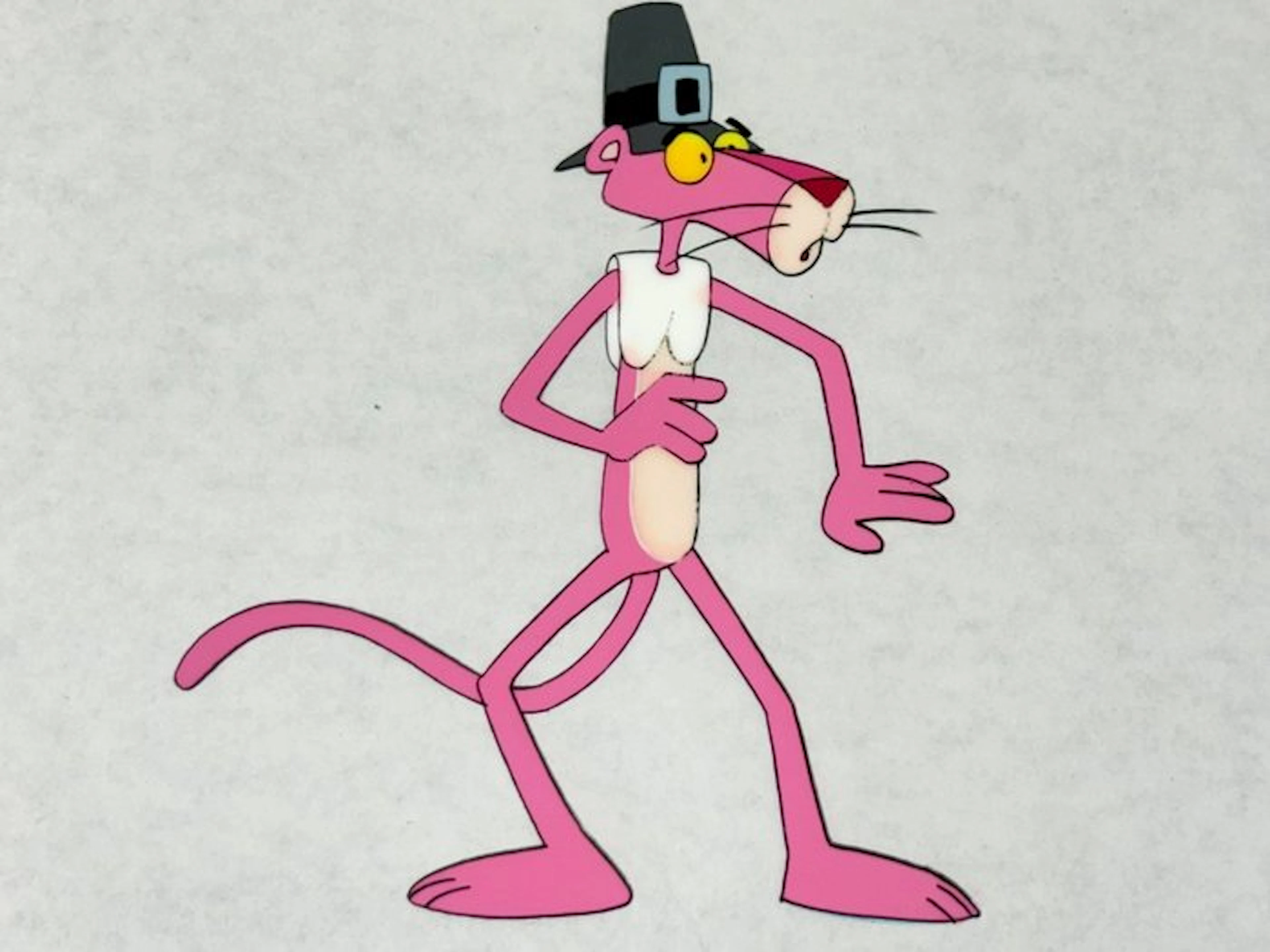Friz Freleng - Original animation cel and drawing of Pink...