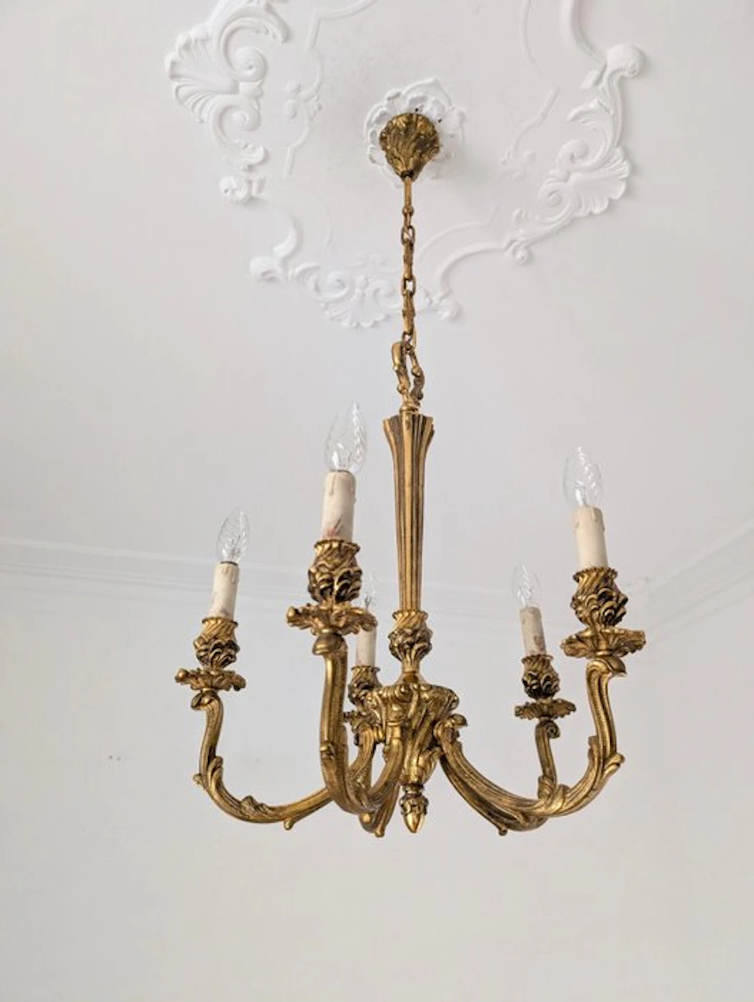 Chandelier - Bronze - Solid bronze, gold