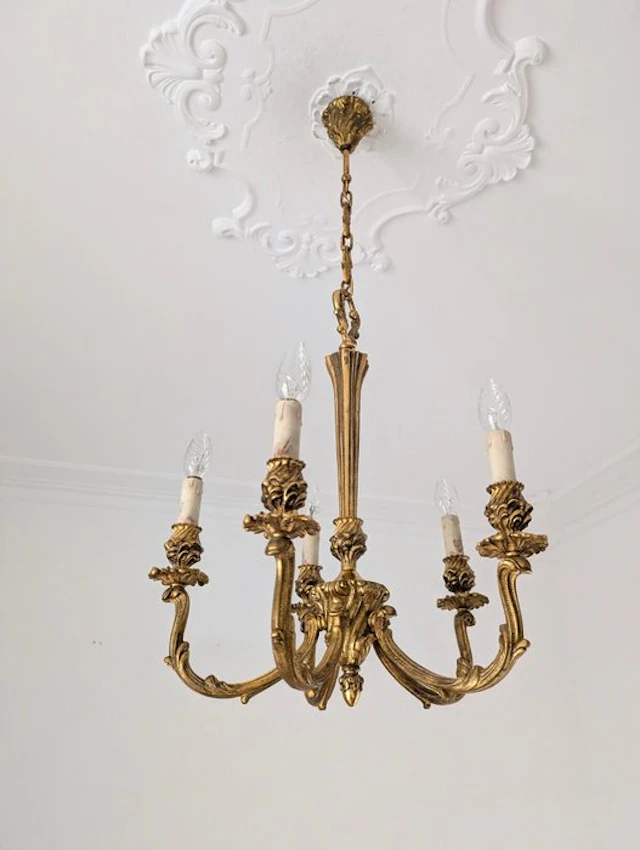 Chandelier - Bronze - Solid bronze, gold