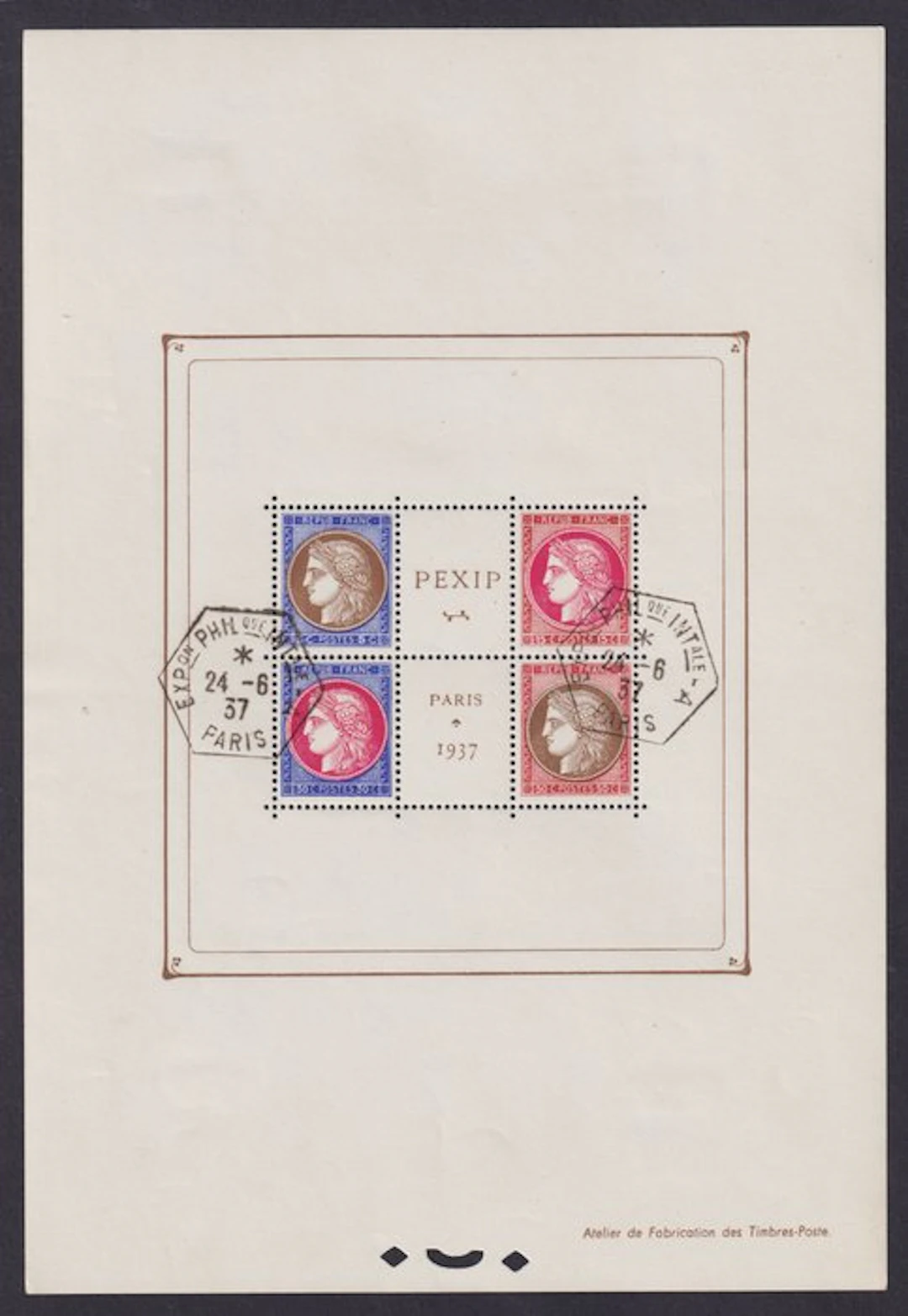 France 1937 - Block of sheet No