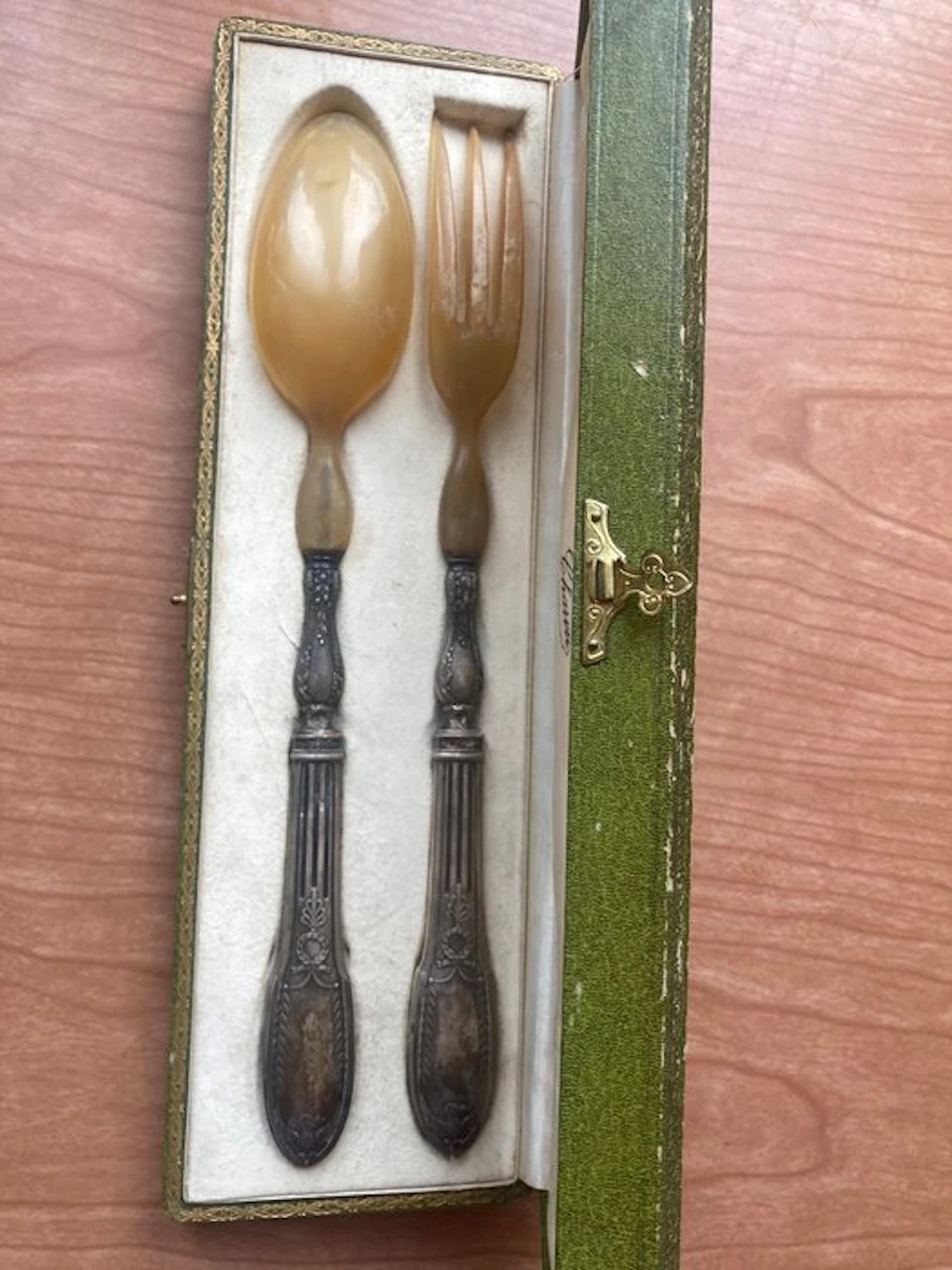 Cutlery set - .950 silver - Solid silver with Minerva mark