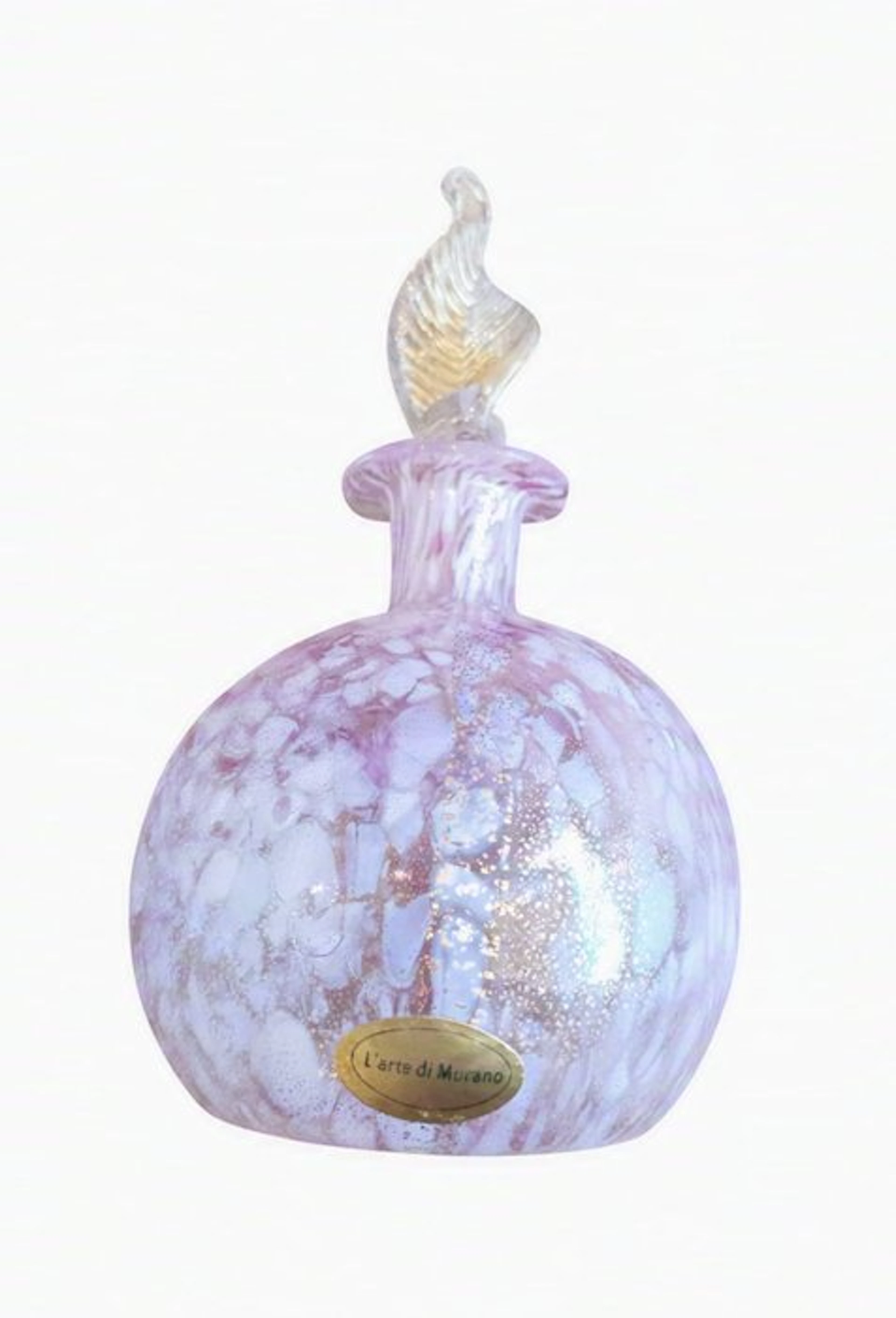 Perfume flask - Murano glass - 24k gold leaf label