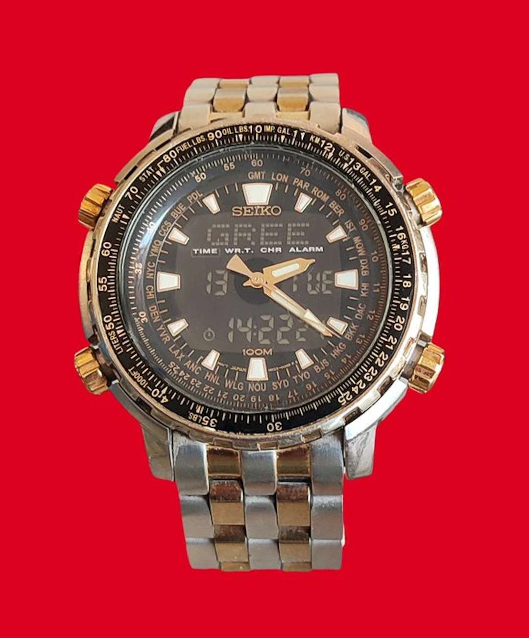 Seiko - Flighmaster Sky World Timer - Réf SNJ018 - No...