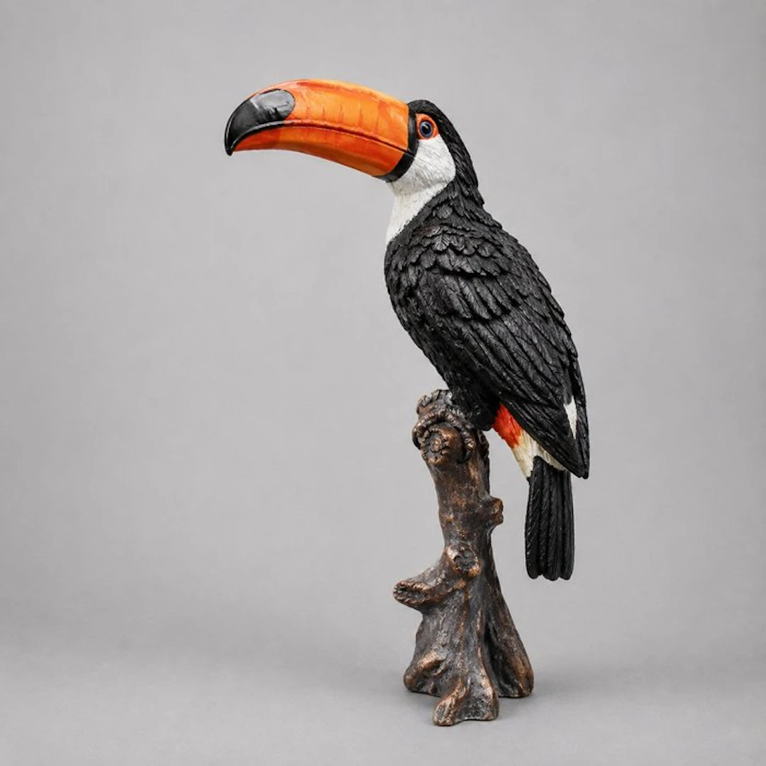Statue, Beautiful sculpture of toucan - 58 cm - polyresin