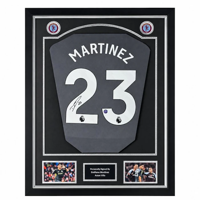 Aston Villa - Premier League - Emi Martinez - Premium Frame - Football jersey
