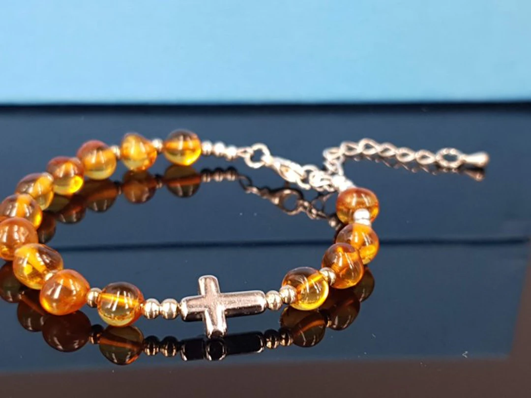 Natural Baltic Amber Length 15,5 +4 cm / No Reserve Price - Bracelet