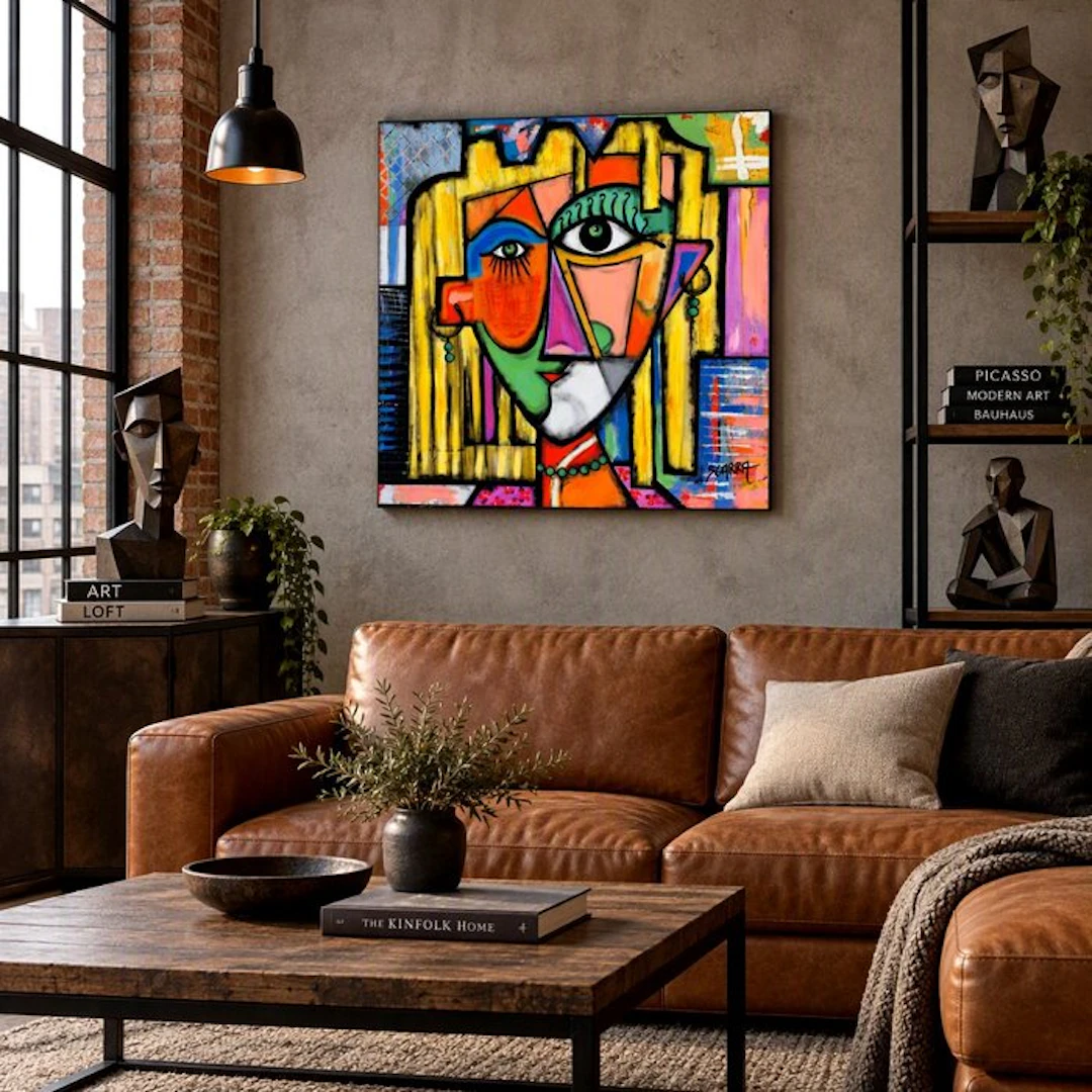 SGARRA - CUBISME SUR TOILE " NATY"