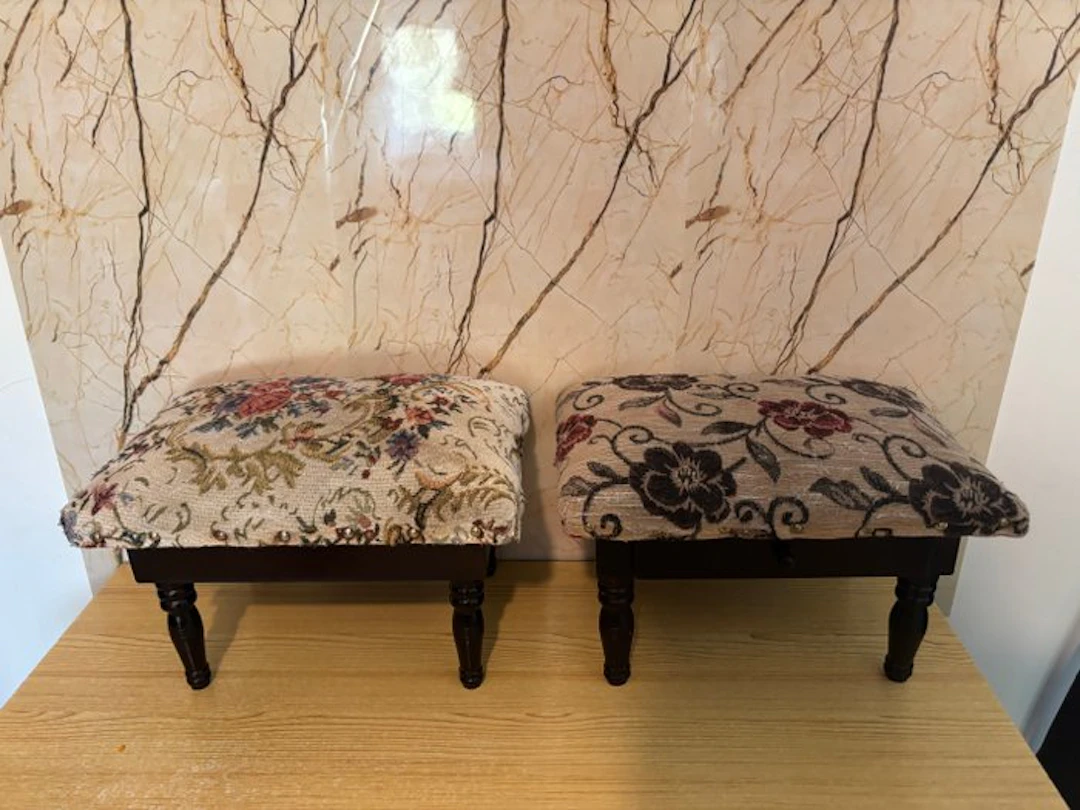 Footstool (2) - Pair of small living room footstool...