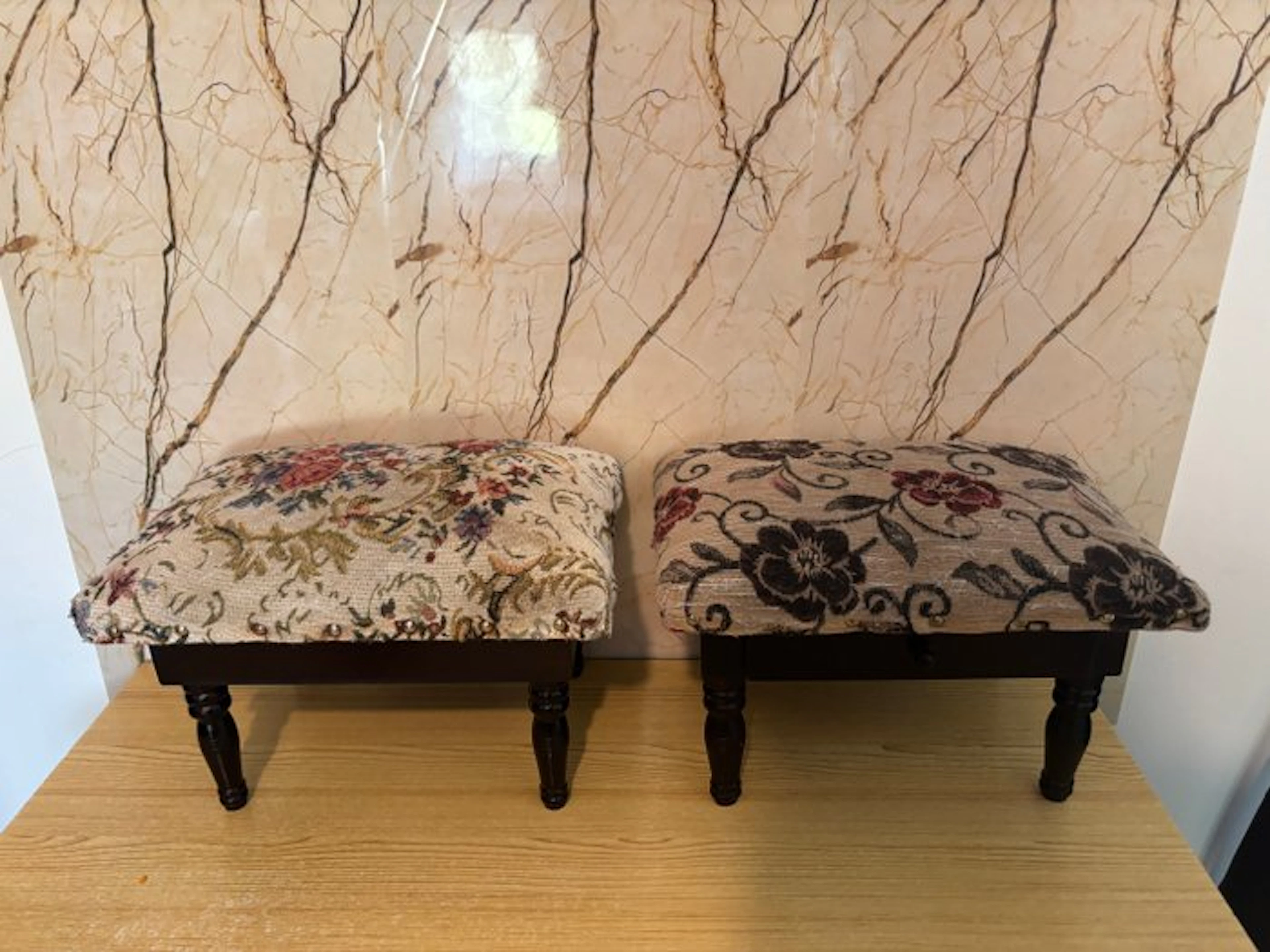Footstool (2) - Pair of small living room footstool...