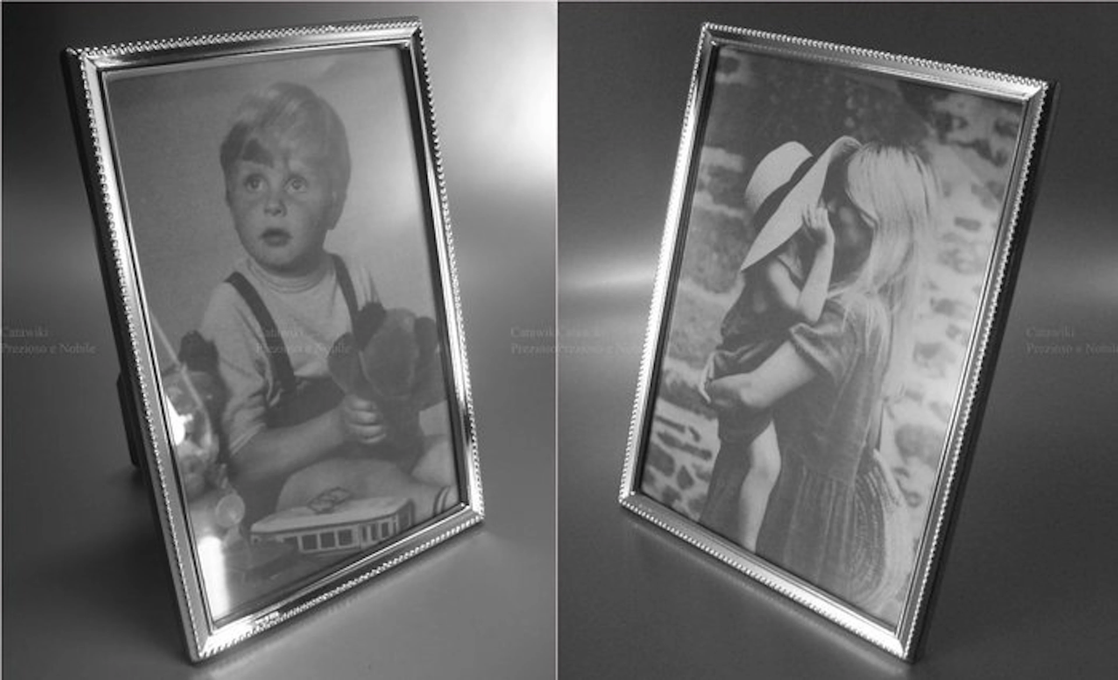 Picture frame (2) - Two portrait photo frames in 925...