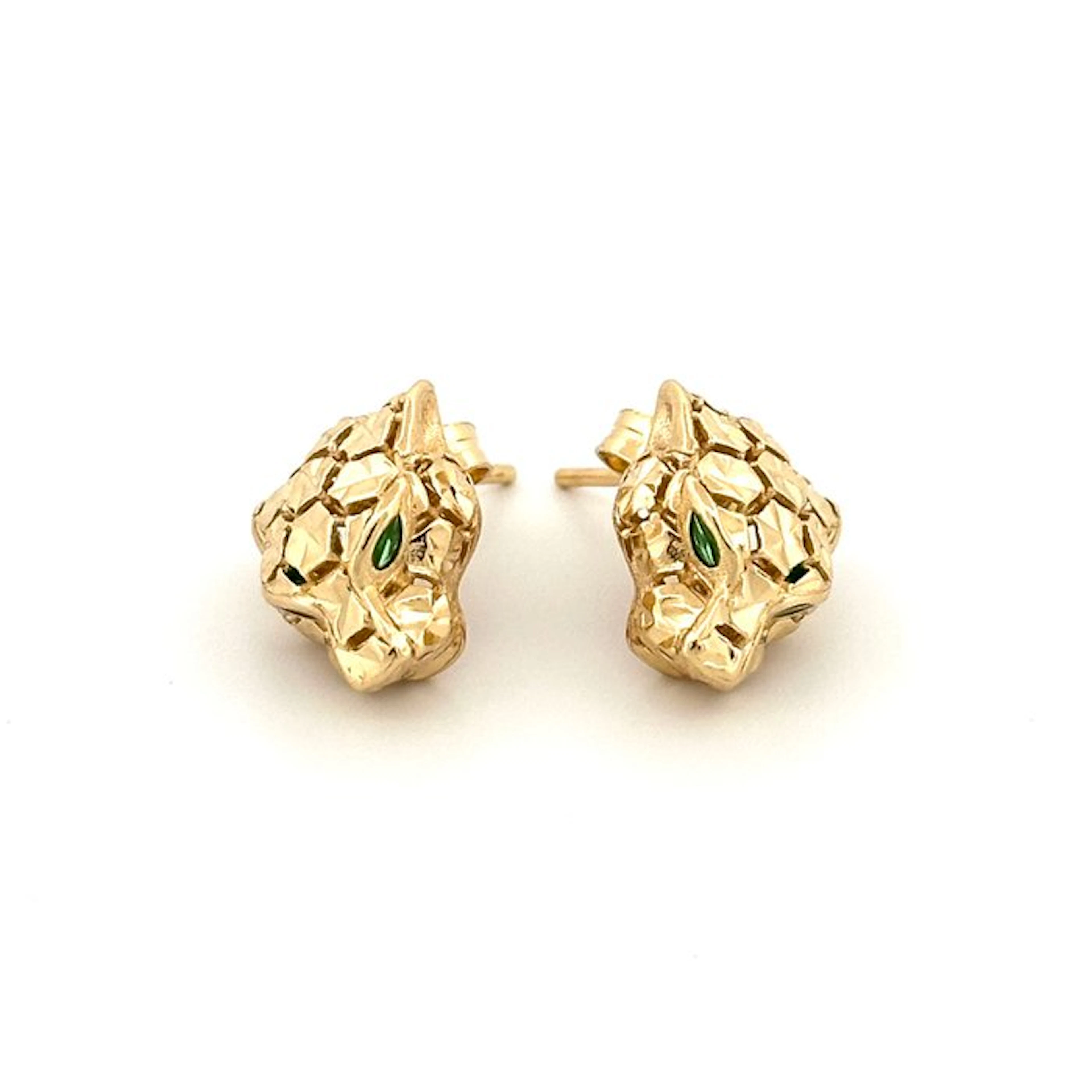 No reserve price - Earrings - 18 kt. Yellow gold - panther