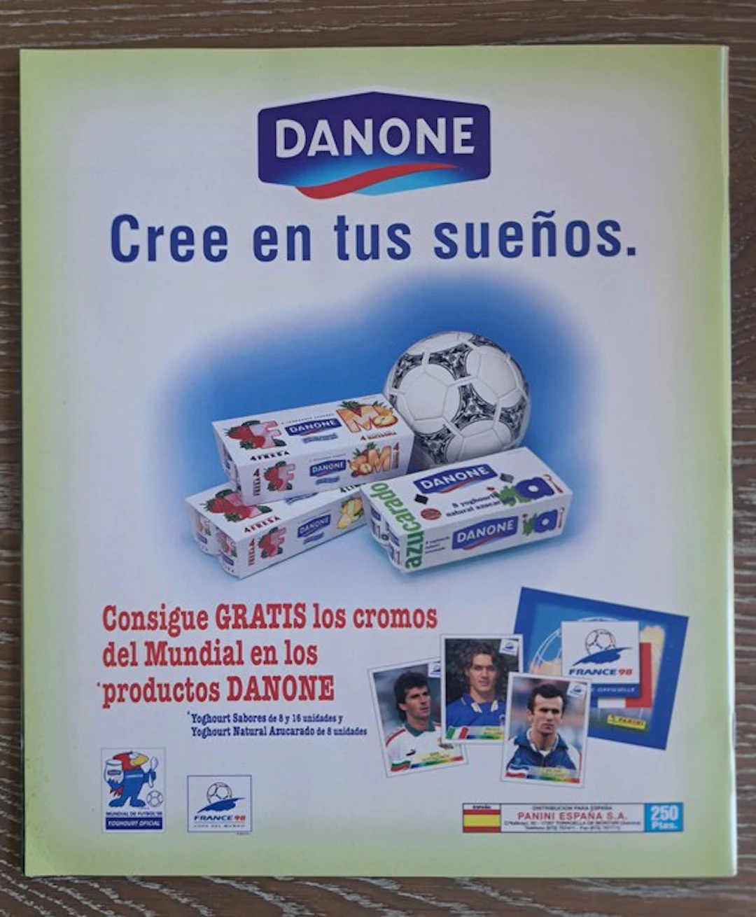 Panini World Cup France 98 - Spanish Danone-Edition Includes original