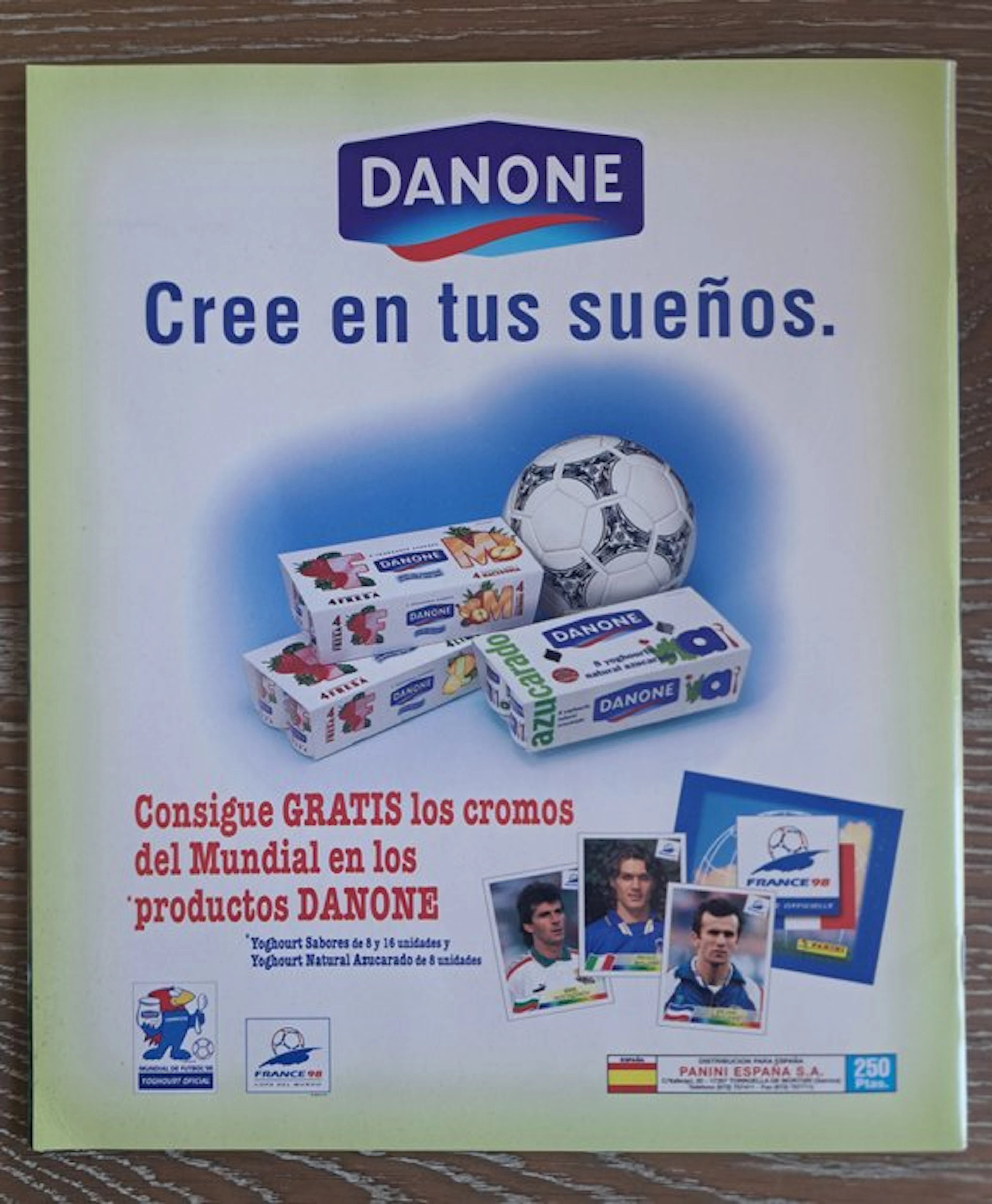 Panini World Cup France 98 - Spanish Danone-Edition Includes original
