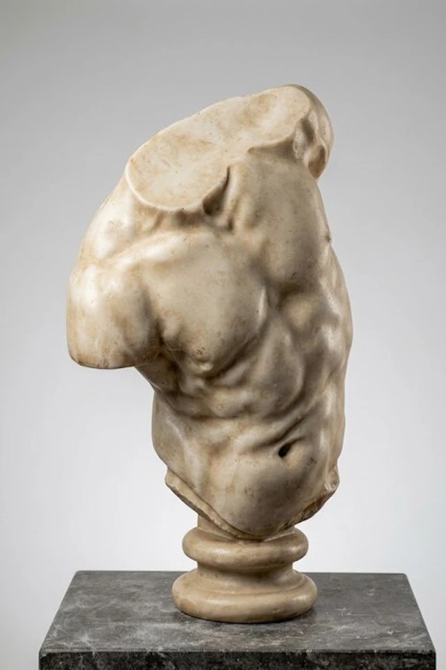 Sculpture, Torso Gaddi - 37 cm - Reconstituted Carrara marble