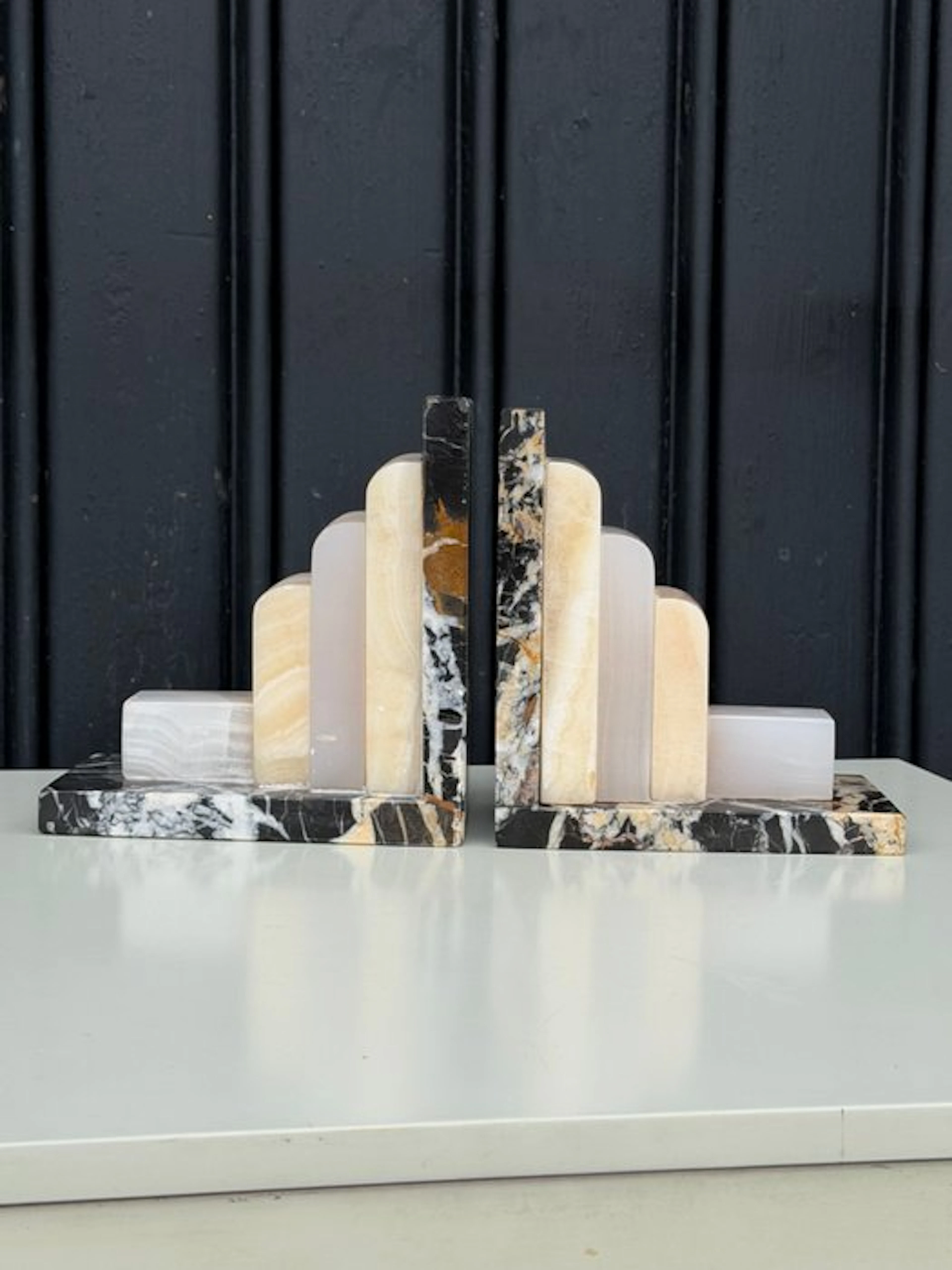 Bookends - Marble - Reggilibri Art Deco