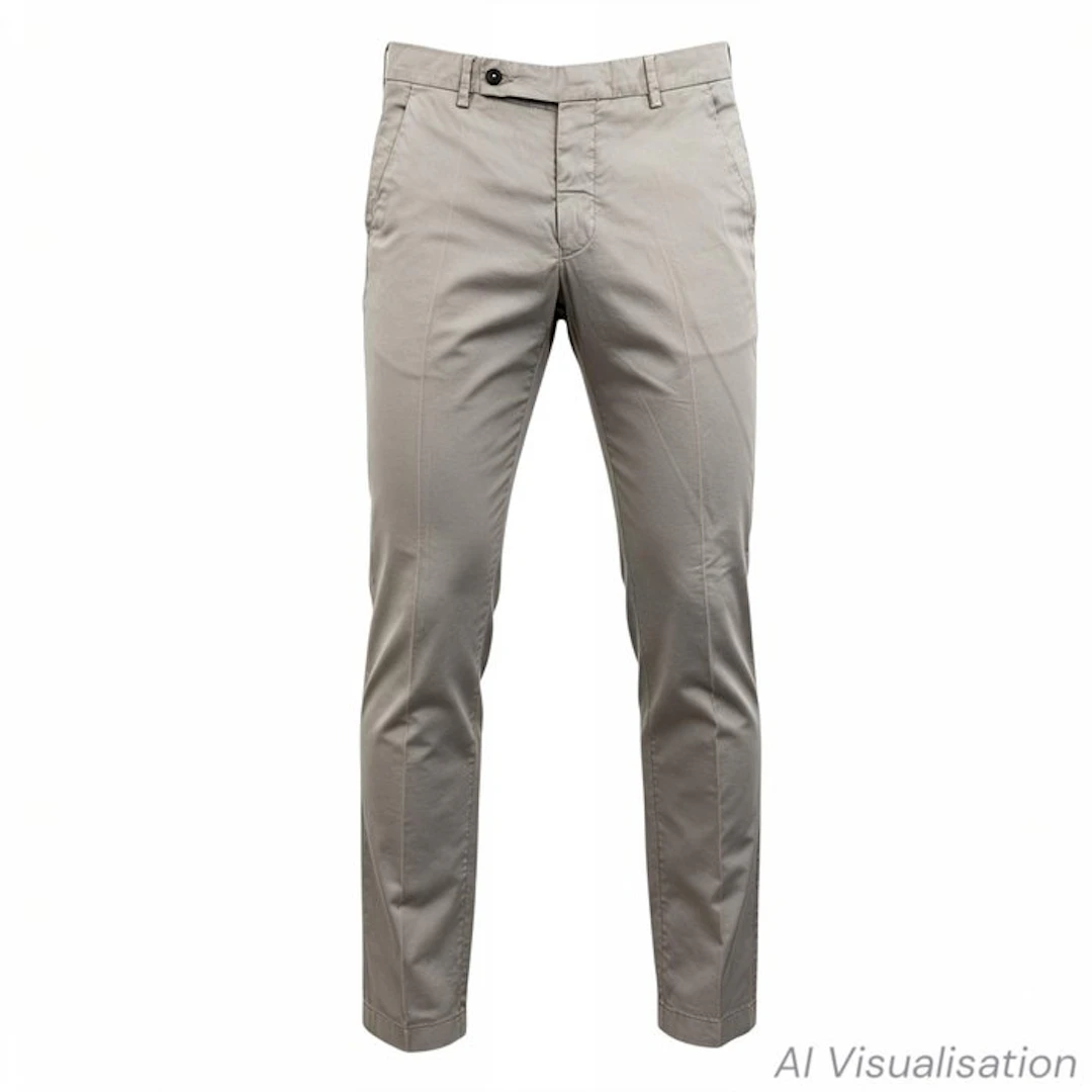 Berwich - Size 46IT - Cotton & Silk! - Trousers - New with tags