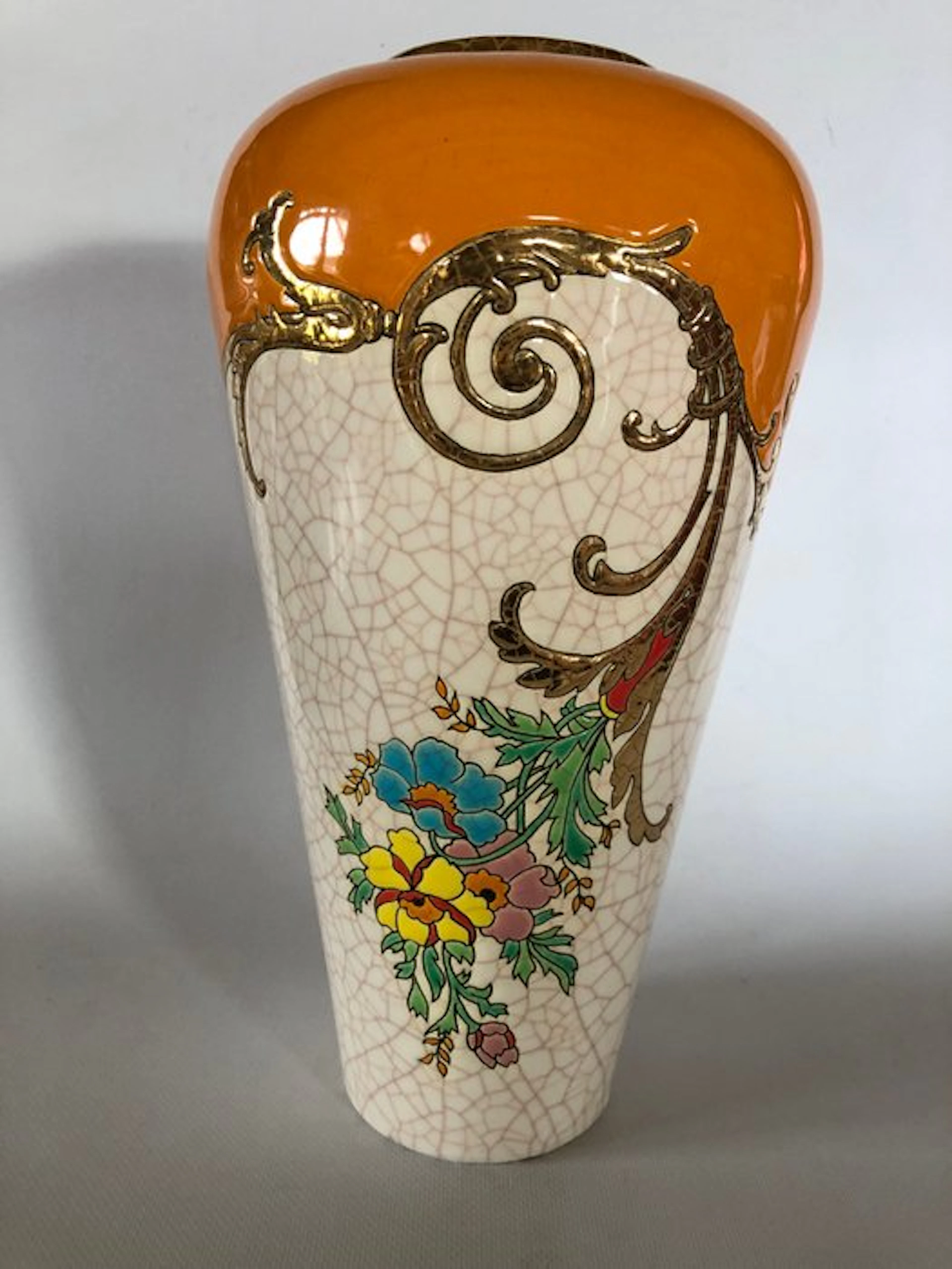 Émaux Longwy Les Recollets - Vase - Glazed stoneware enamels.