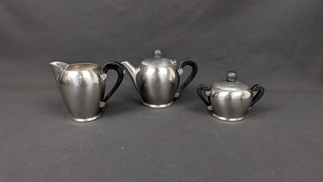 Alessi - Carlo Alessi - Coffee set (3) - Steel - Linea Bombè