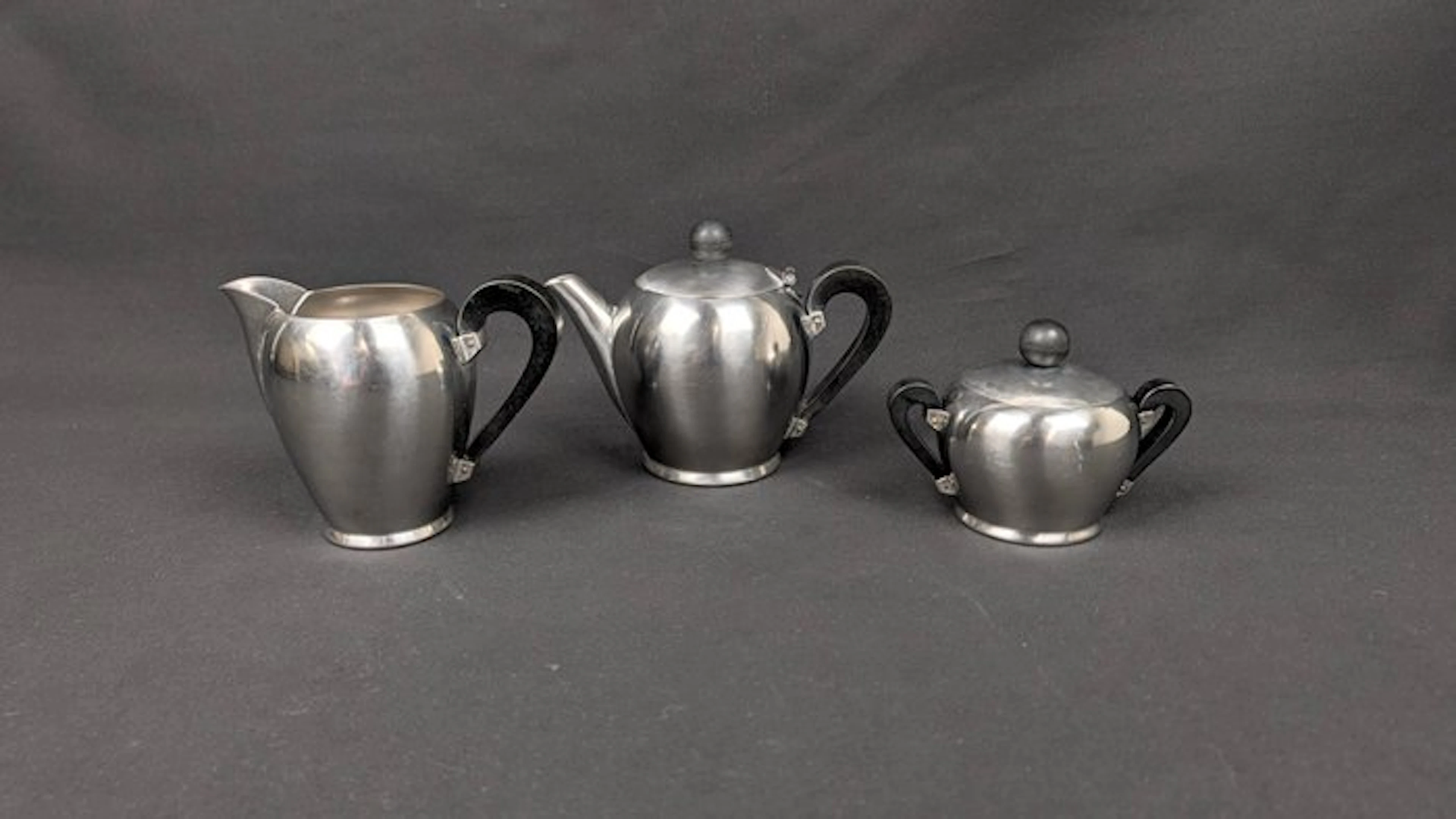 Alessi - Carlo Alessi - Coffee set (3) - Steel - Linea Bombè