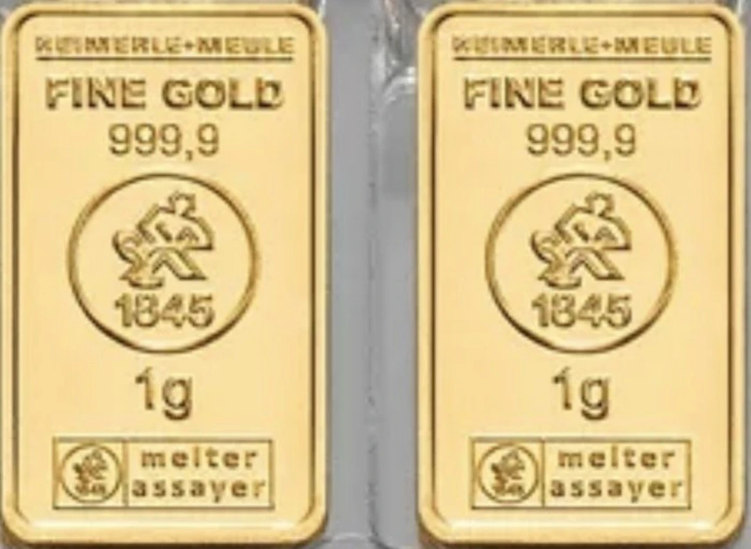 2 grams - Gold .999 - Heimerle + Meule, Germany