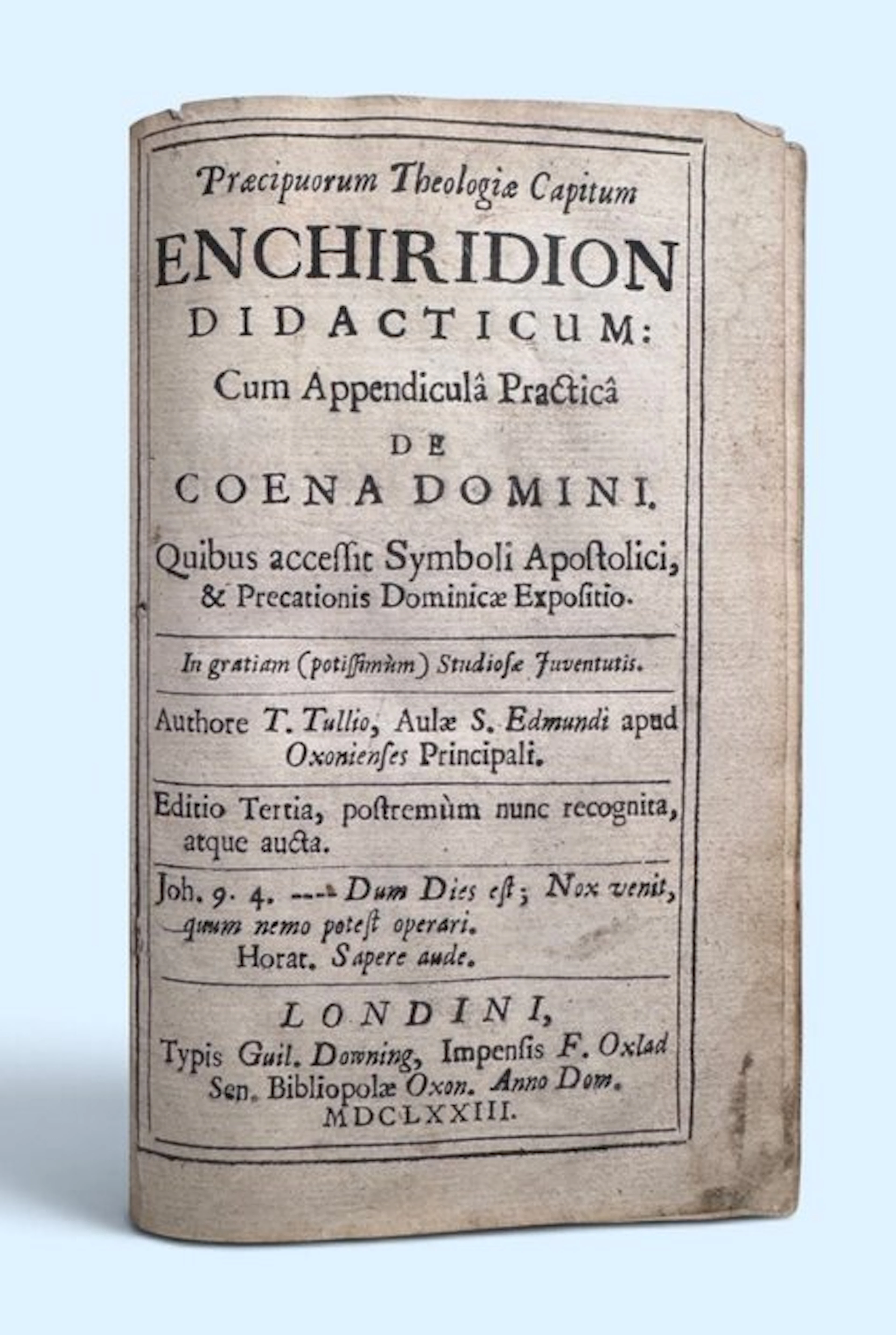 Thomas Tully - Enchiridion Didacticum - 1673