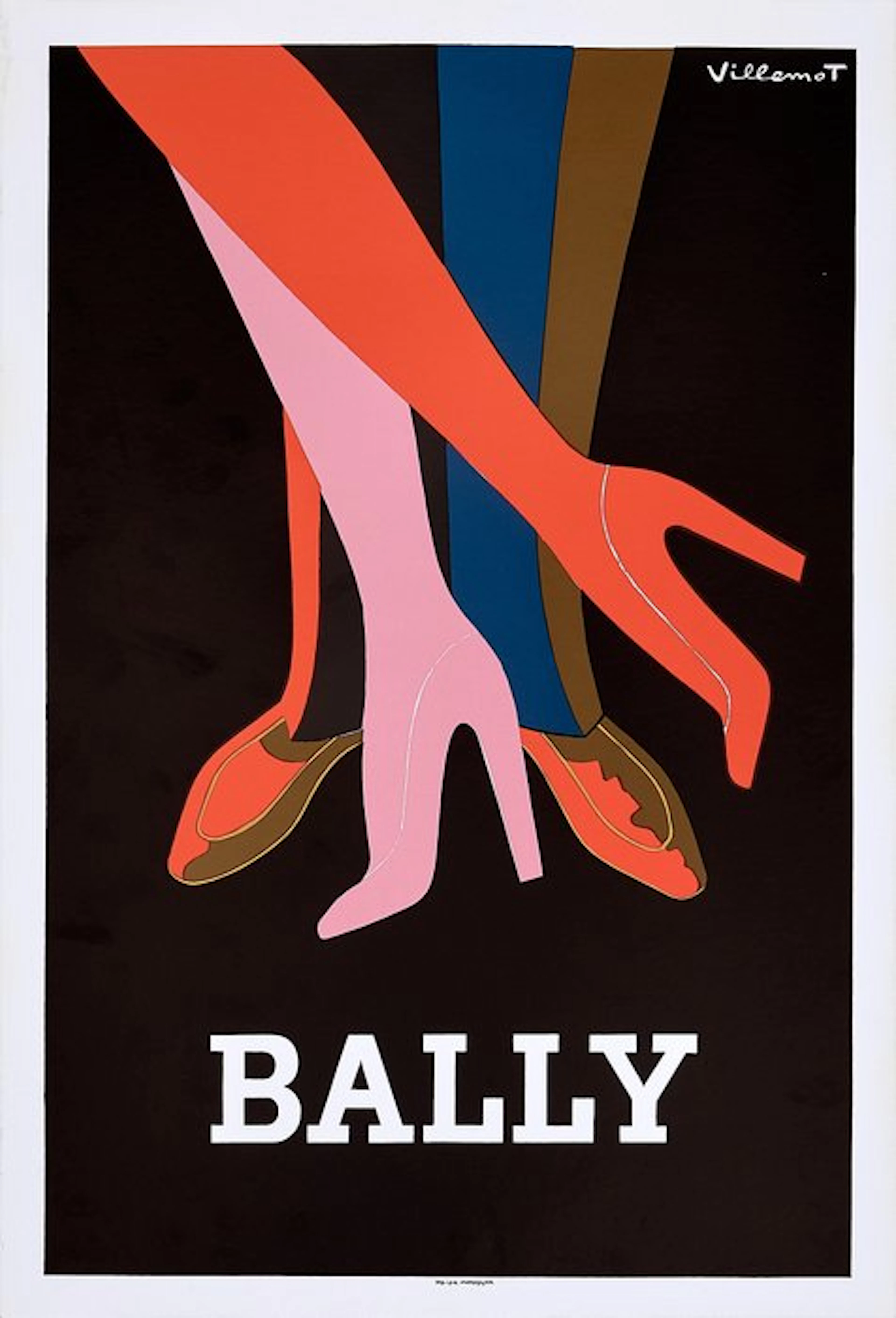 Bernard Villemot - Bally Shoes - (linen backed on canvas) - 1980s