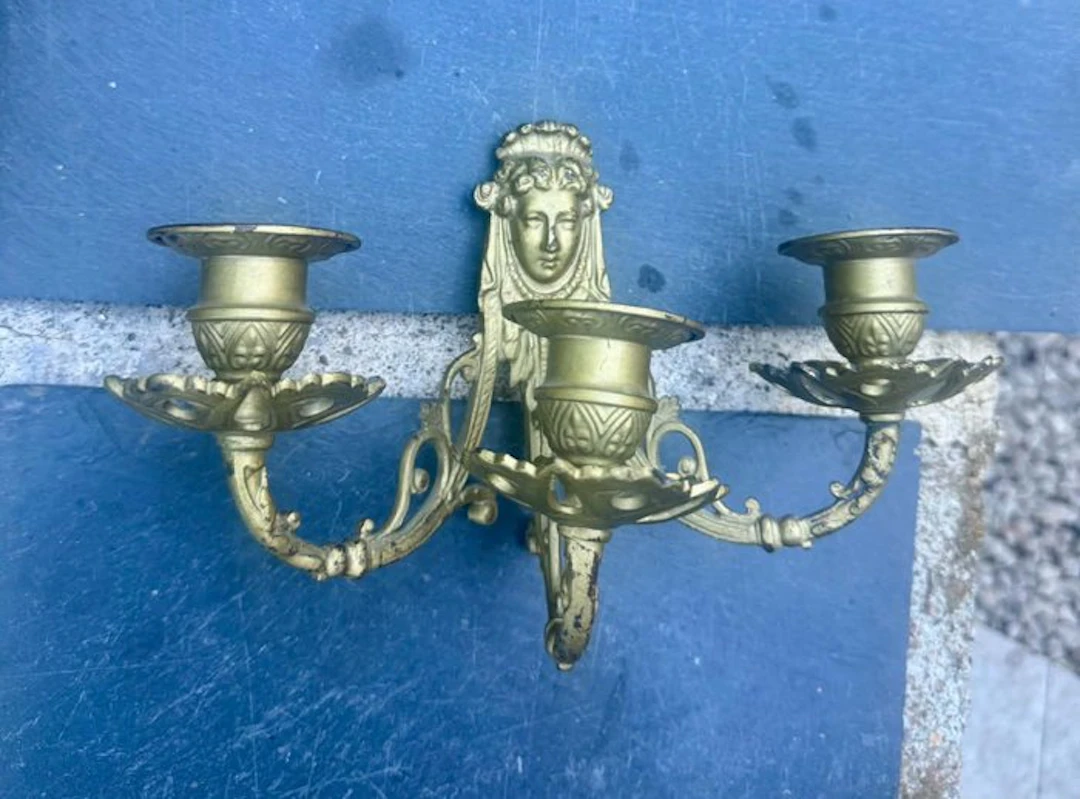 Wall sconce - Metal - Caryatid Art Nouveau