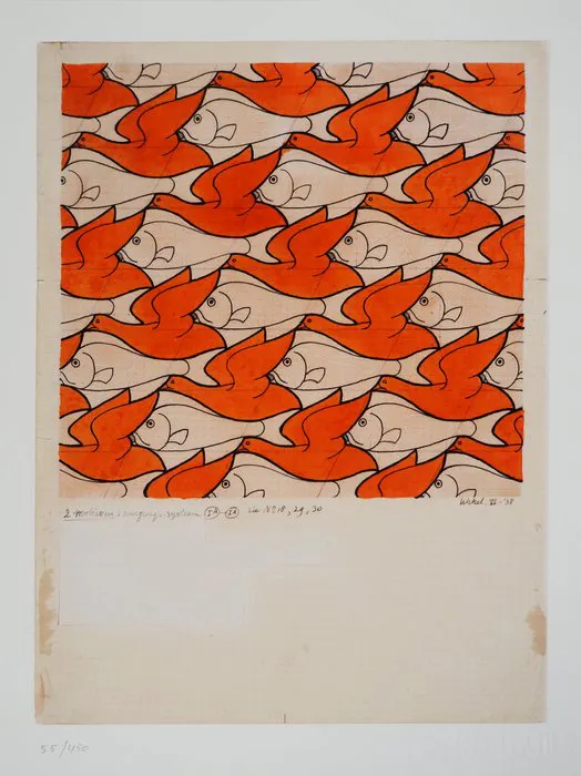 M.C. Escher (1898-1972) - Oiseaux et poissons